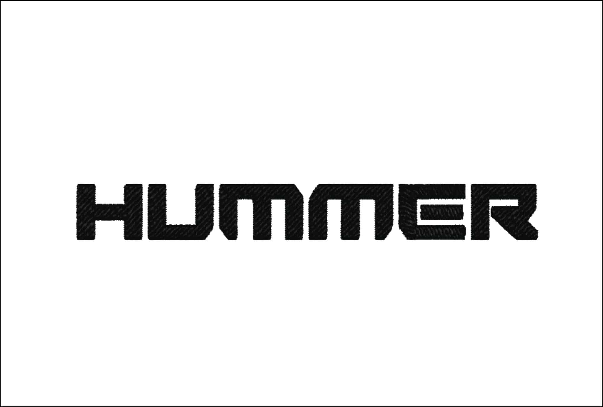 Hummer Logo embroidery design - HUMMER Cat design machine pattern Car Auto Company embroidery file instant download frame