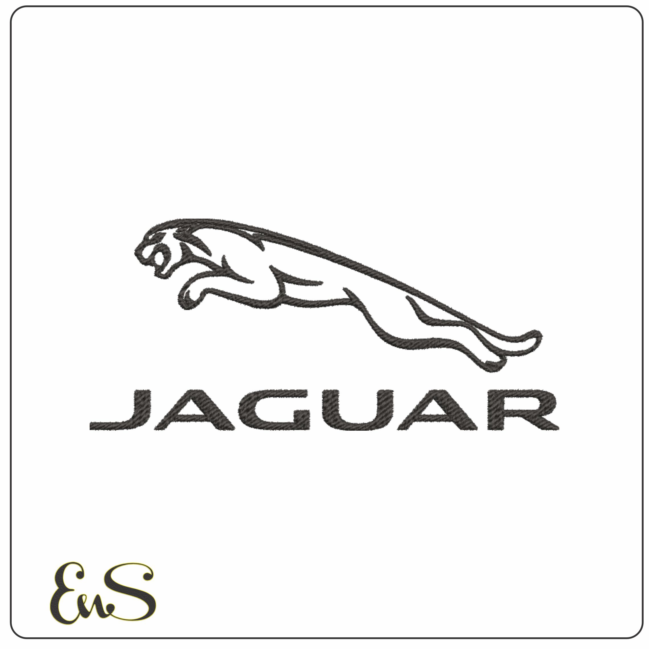 Jaguar Car Logo embroidery design - Logo design machine pattern Car Auto Company embroidery file instant download in a frame
