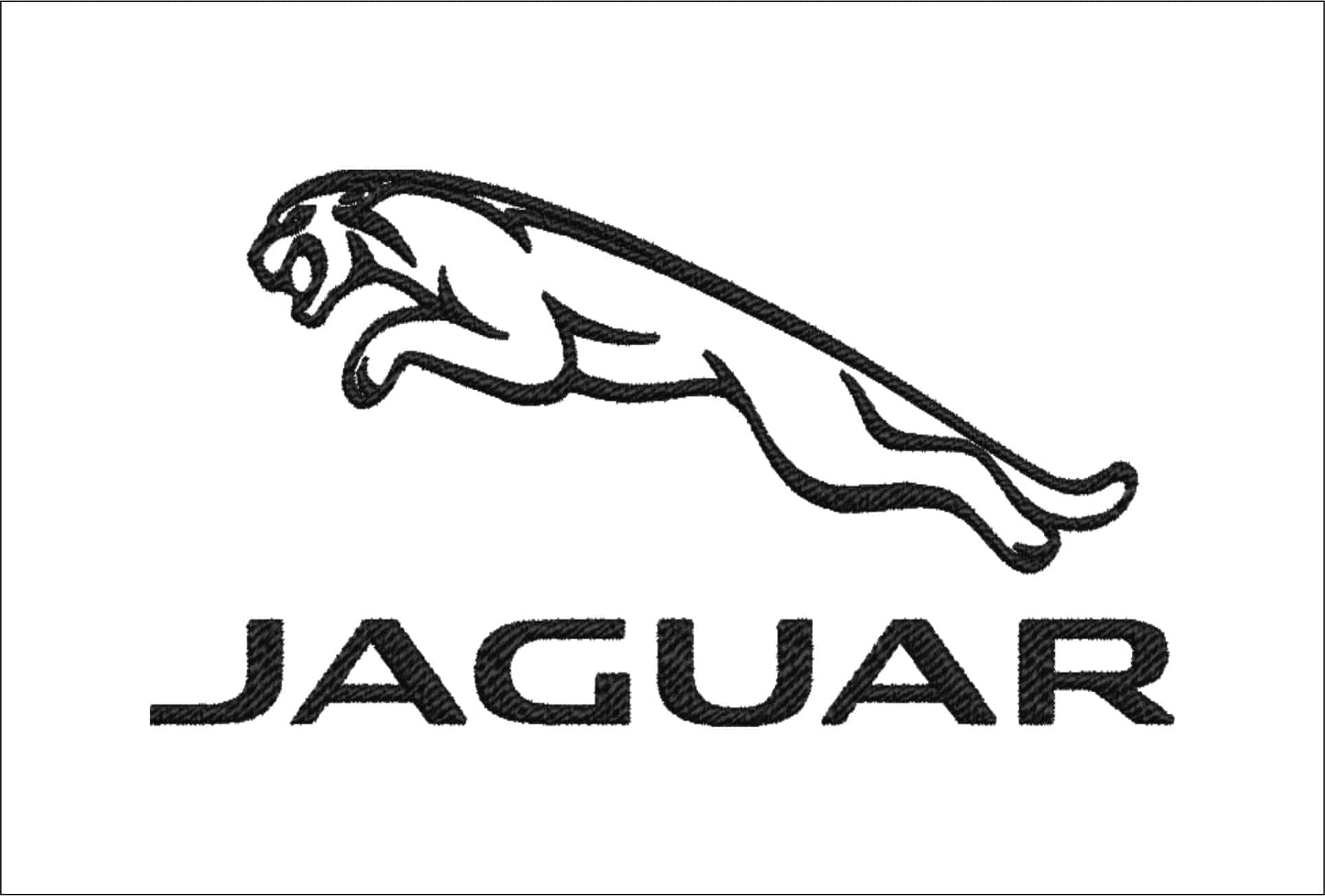 Jaguar Car Logo embroidery design - Logo design machine pattern Car Auto Company embroidery file instant download in a frame