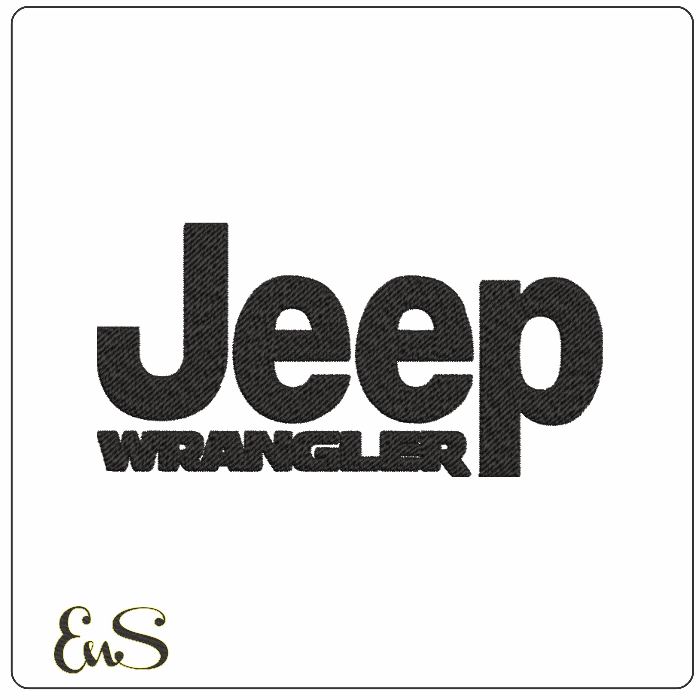 Jeep Wrangler - Jeep Car Logo embroidery design - Iconic Logo design machine pattern Car Auto Company embroidery file - instant download