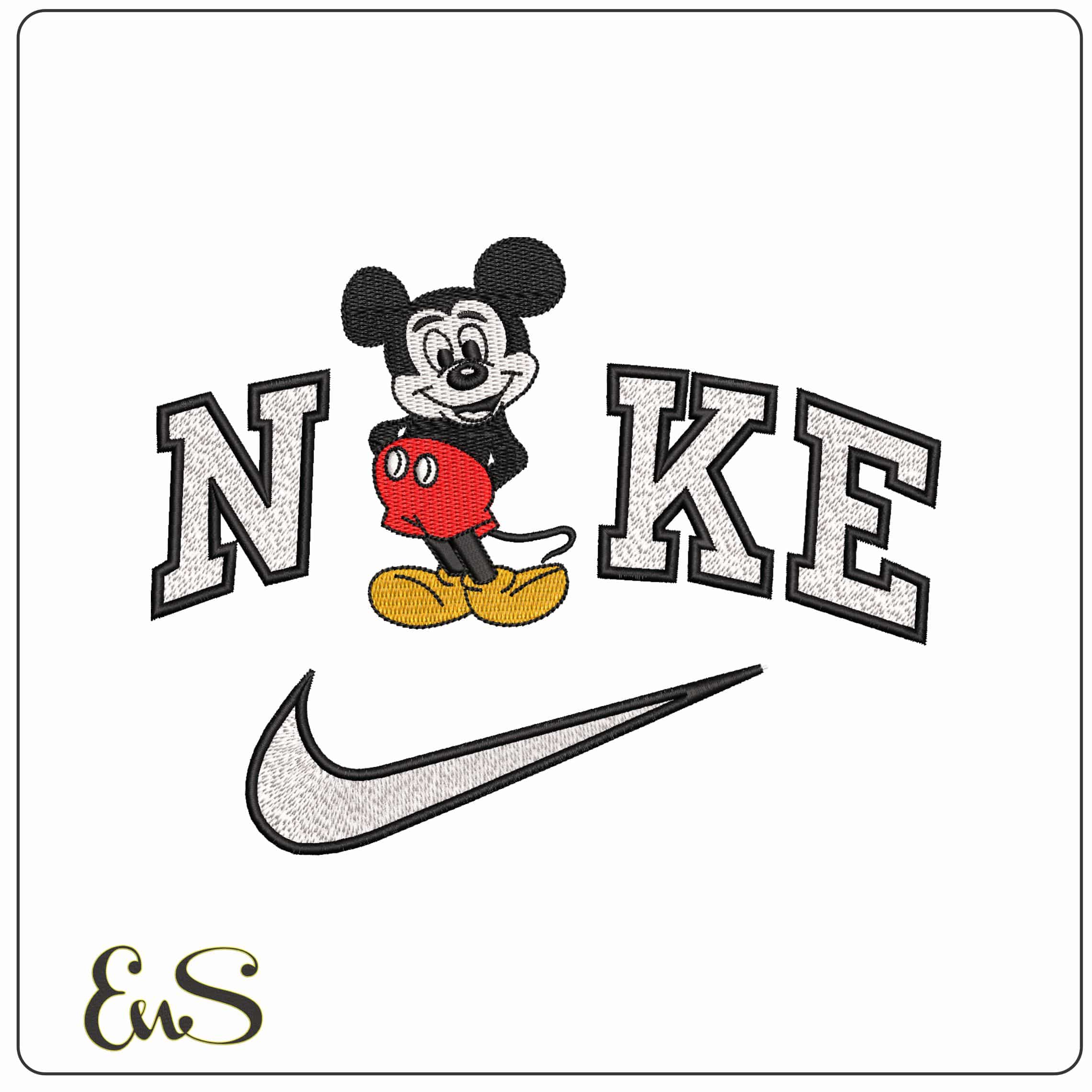 Nike Mickey Mouse early image Disney   - Elegant embroidery design file-instant download