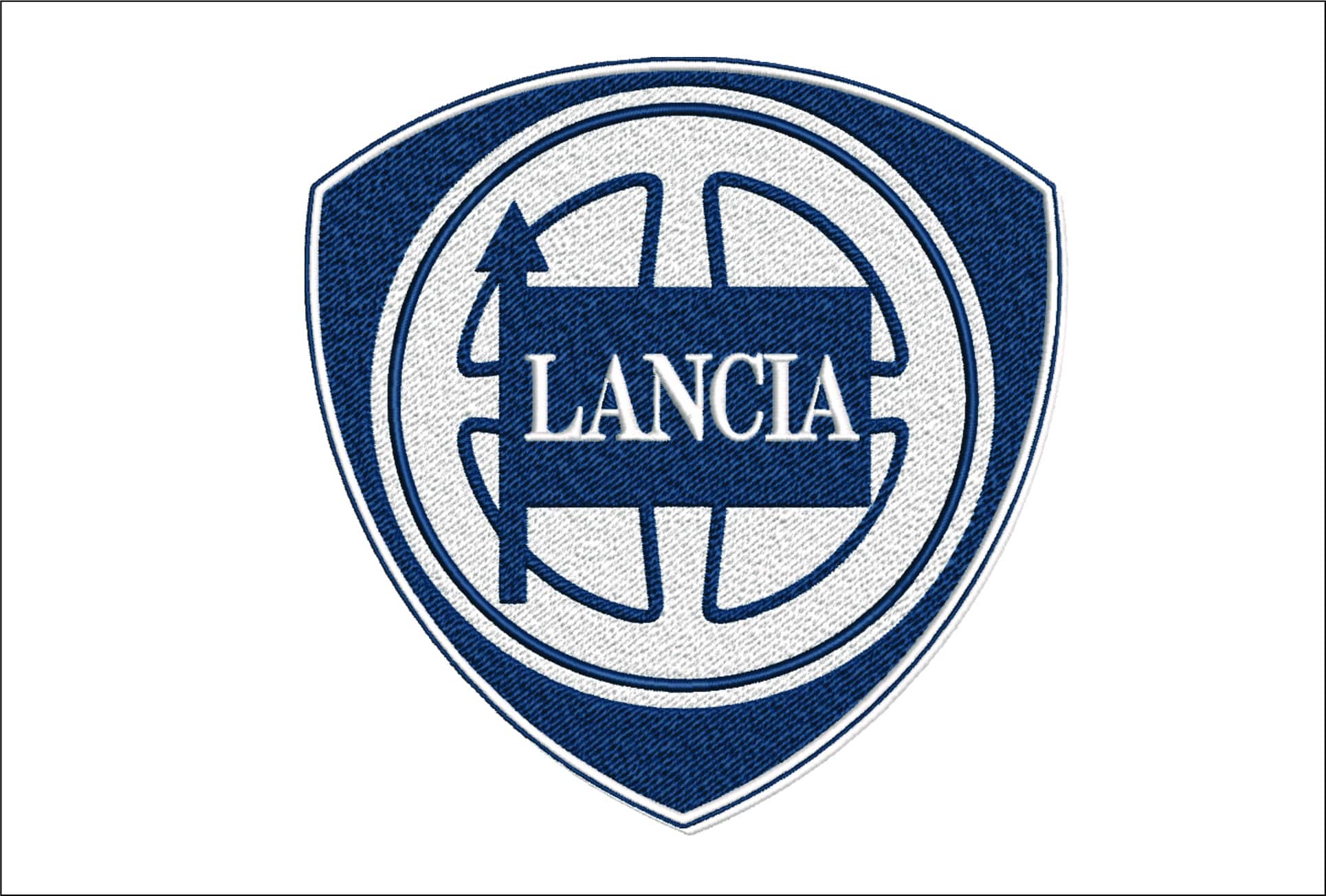 Lancia Car Logo embroidery design - Italy design machine pattern Car Auto Company embroidery file instant download in a frame