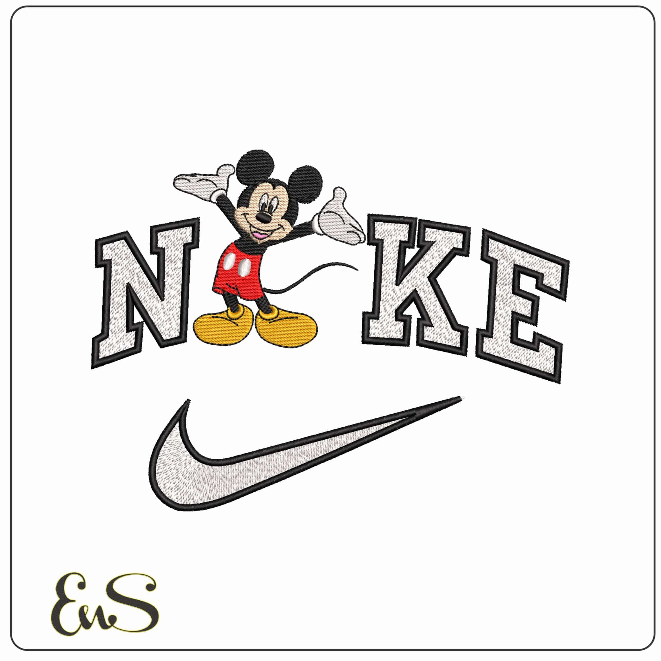Nike Mickey Mouse Welcoming Disney   - Elegant embroidery design file-instant download