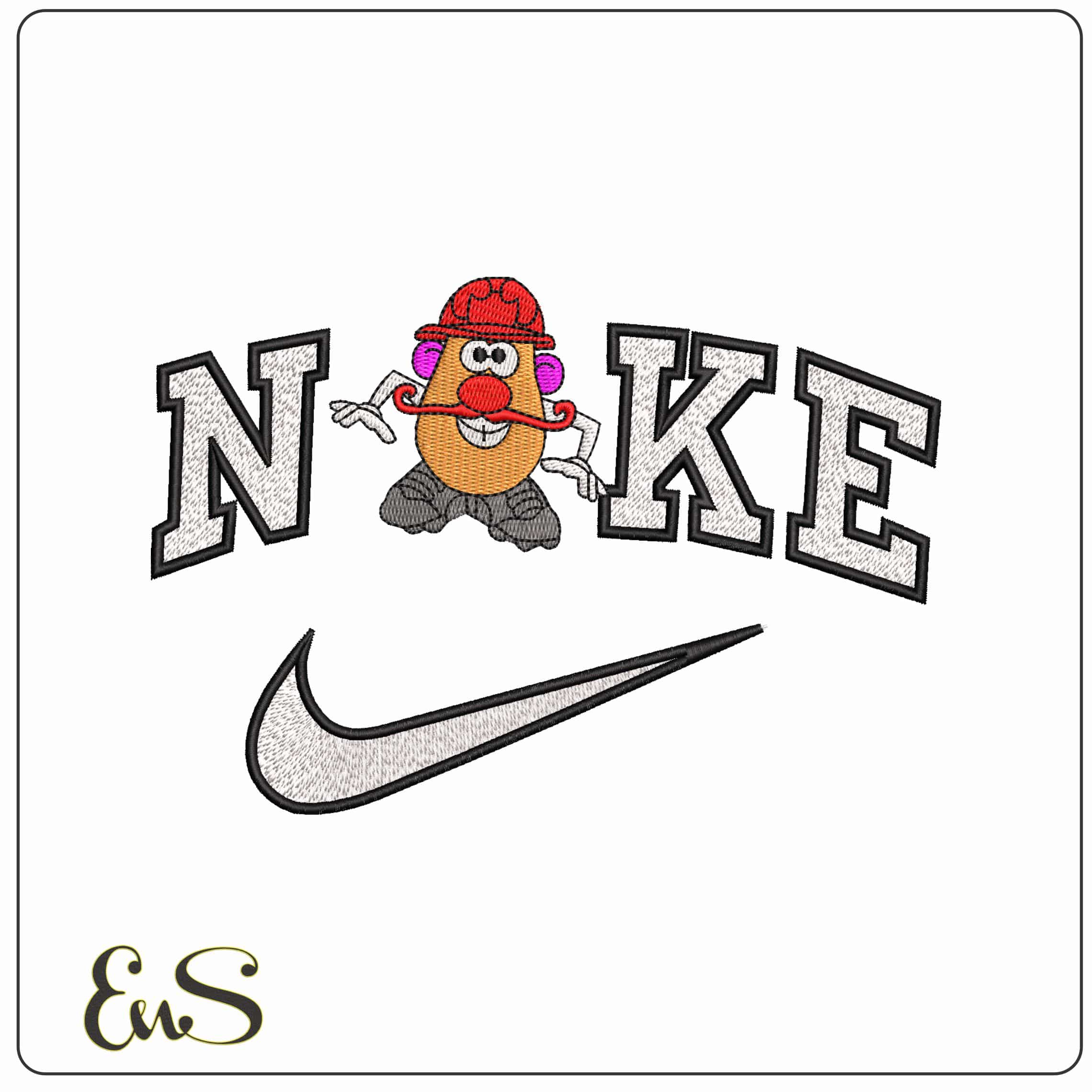 Nike Mr Potato Head Toy Story - Elegant embroidery design file-instant download
