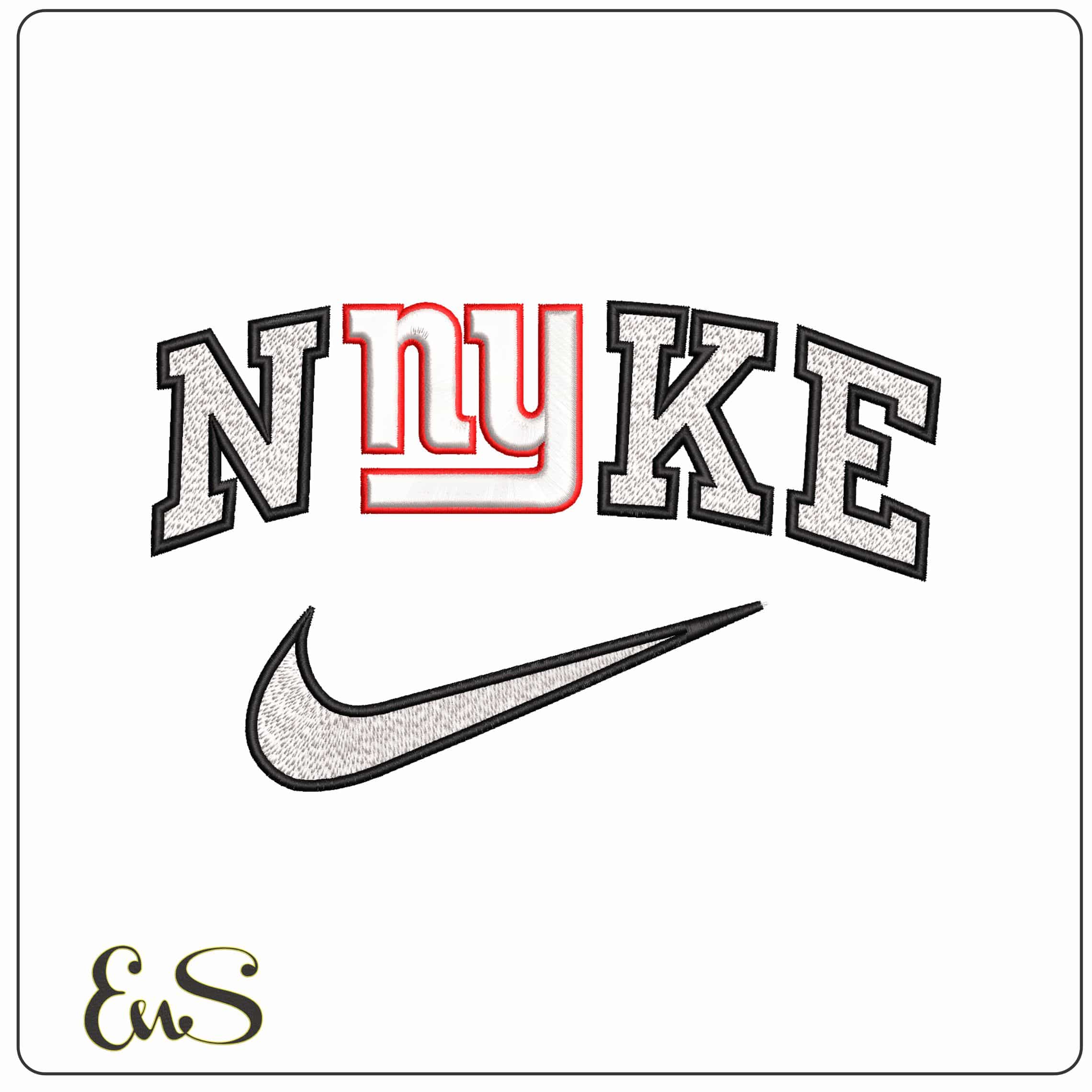 Nike New York Giants NFL   - Elegant embroidery design file-instant download
