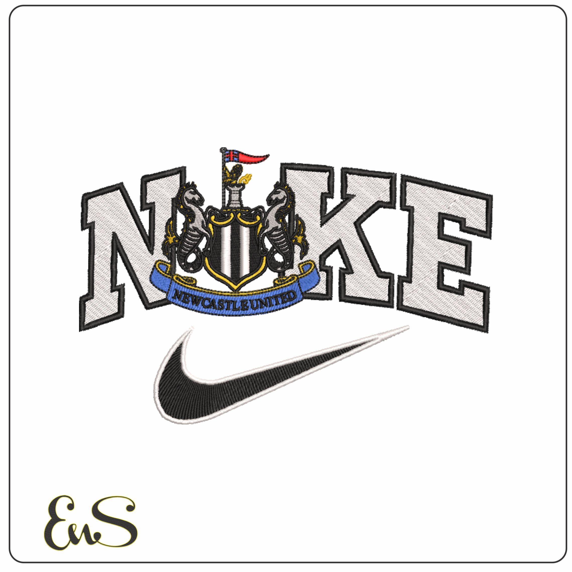 Nike Newcastle - Elegant embroidery design file-instant download