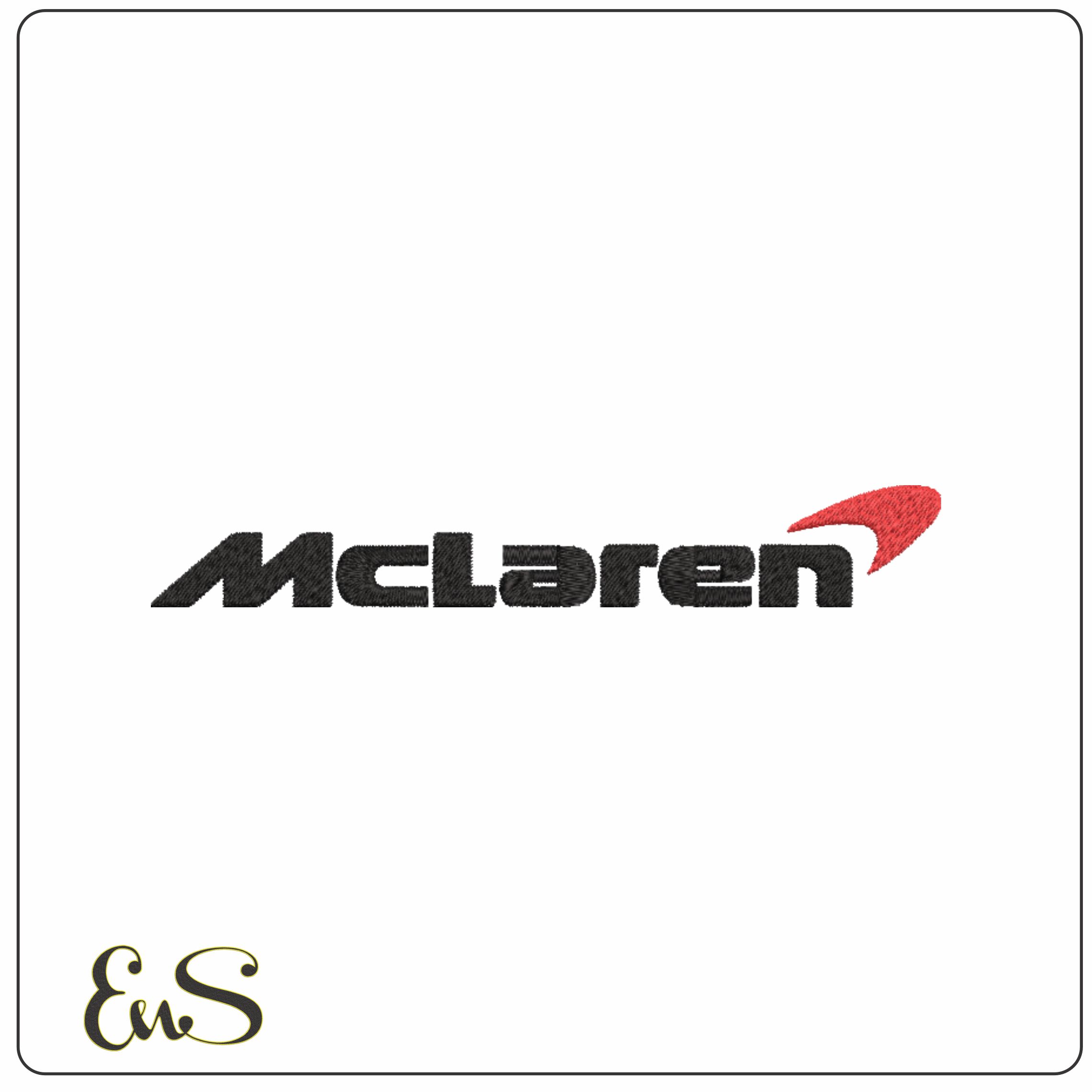 Mclaren Car Logo embroidery design - Orange design machine pattern Car Auto Company embroidery file instant download in a frame