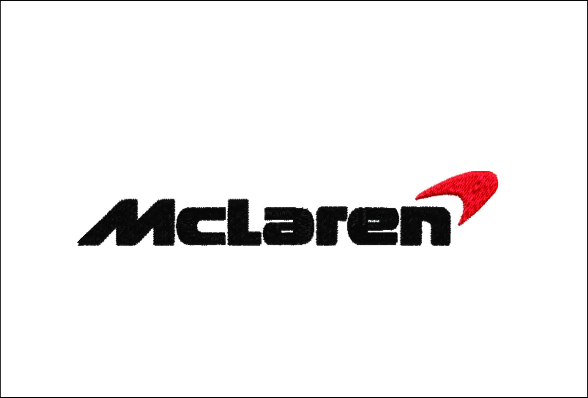 Mclaren Car Logo embroidery design - Orange design machine pattern Car Auto Company embroidery file instant download in a frame