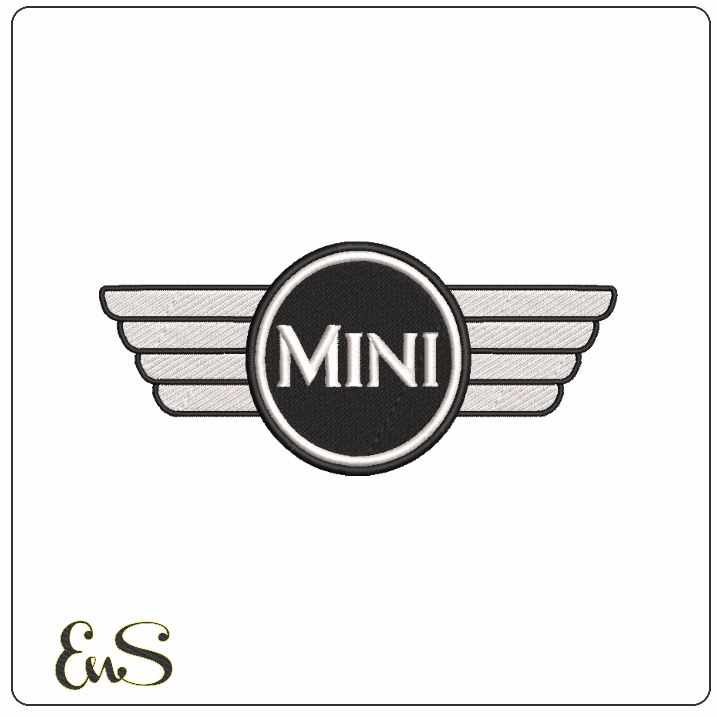 Original Mini Car 1968 Logo embroidery design - Cooper design machine pattern Car Auto Company embroidery file instant download in a frame