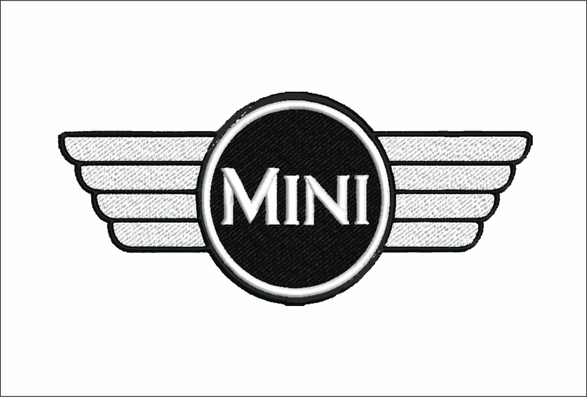Original Mini Car 1968 Logo embroidery design - Cooper design machine pattern Car Auto Company embroidery file instant download in a frame