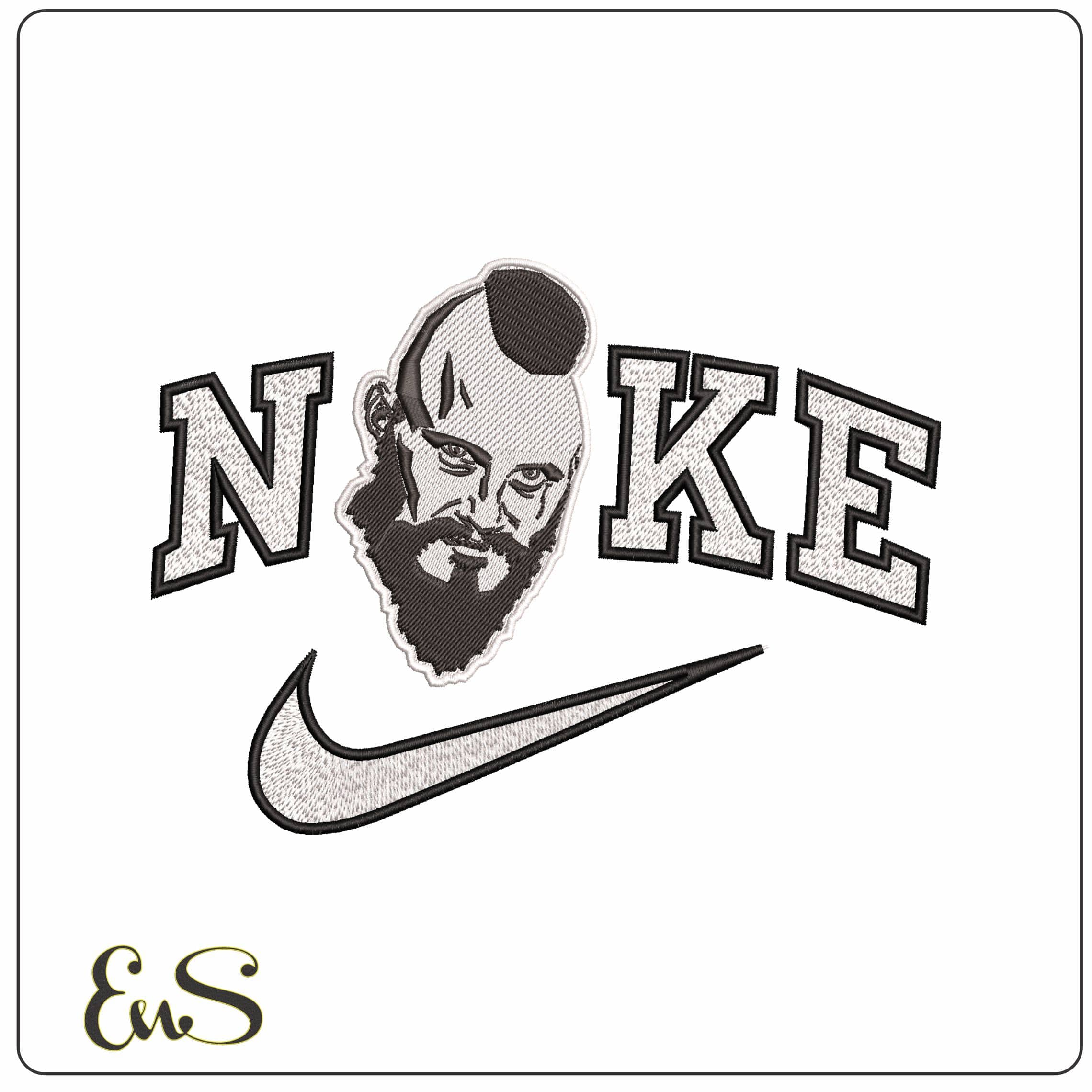 Nike Ragnar Lothbrok Viking Vikings TV  - Elegant embroidery design file-instant download
