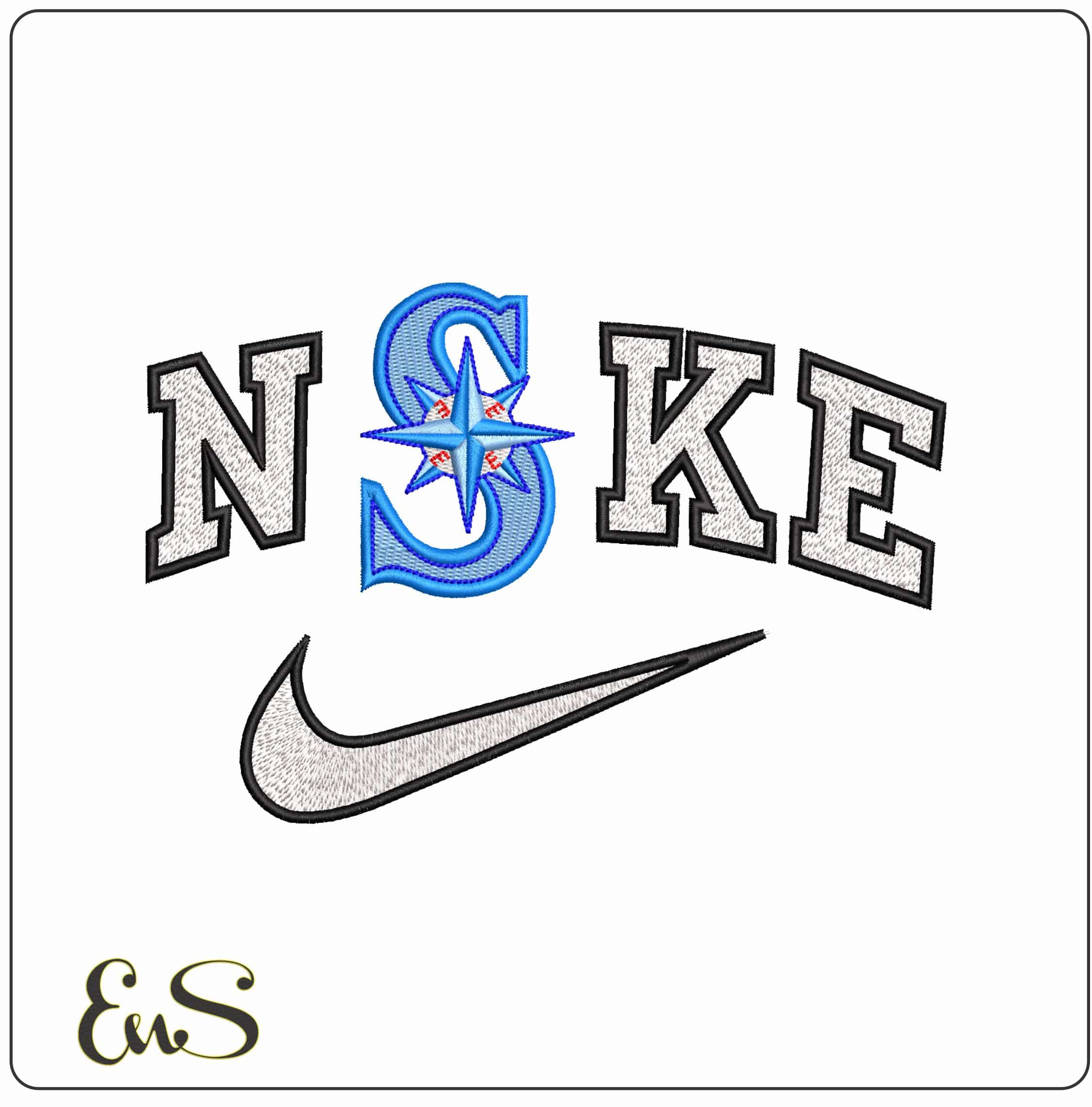 Nike Seattle Mariners S MLB - Elegant embroidery design file-instant download