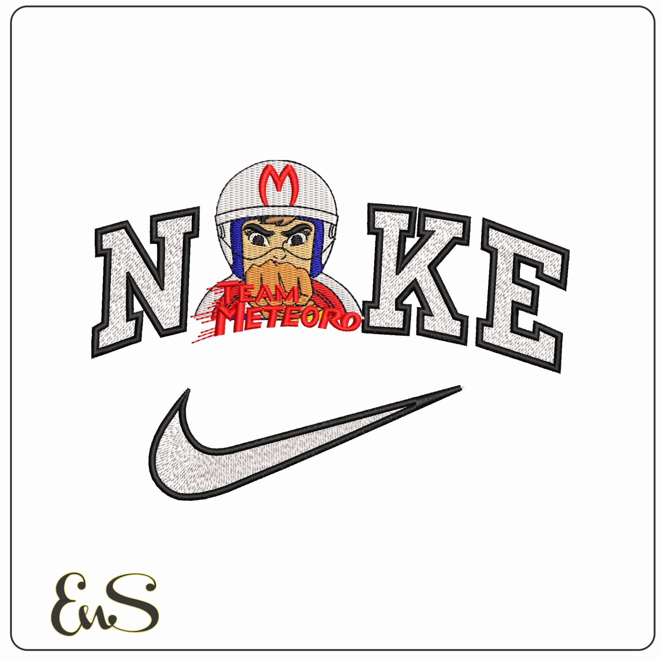 Nike Speed Racer Team Meteoro Mach GoGoGo Anime  - Elegant embroidery design file-instant download