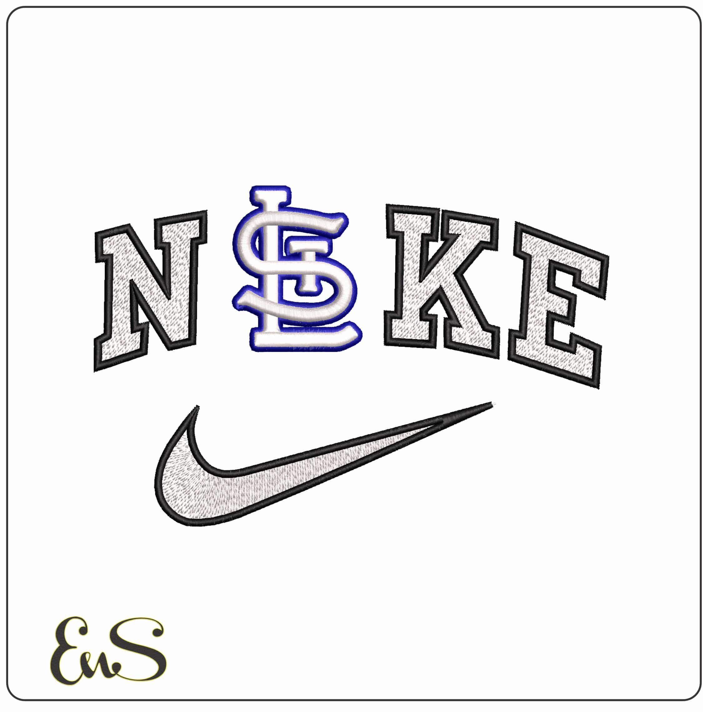 Nike St Louis Cardinals 3d - Elegant embroidery design file-instant download