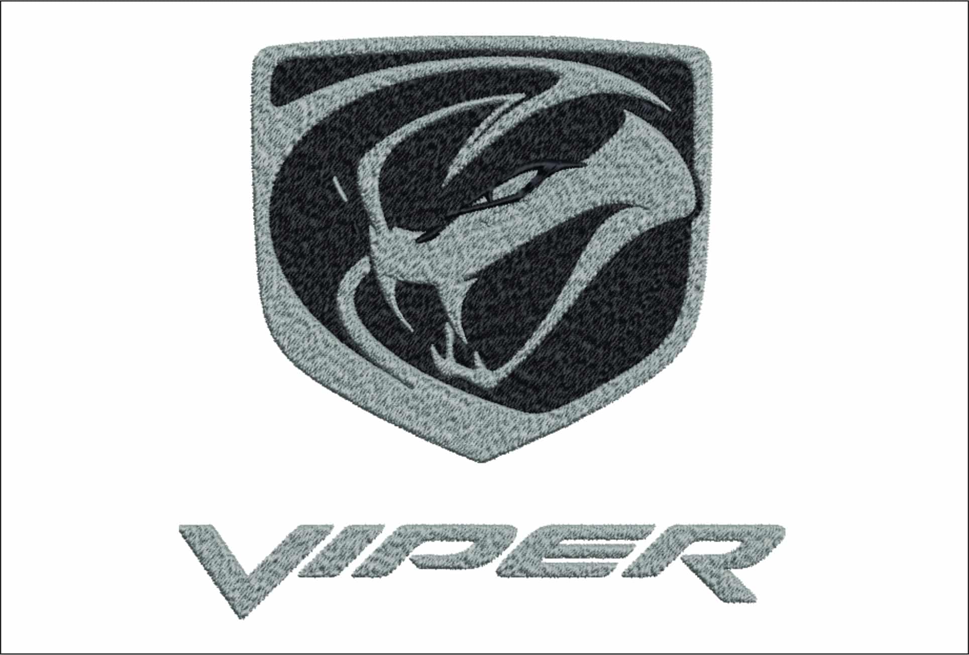 Viper Logo embroidery design - Dodge Viper design machine pattern Car Auto Company embroidery file instant download in a frame