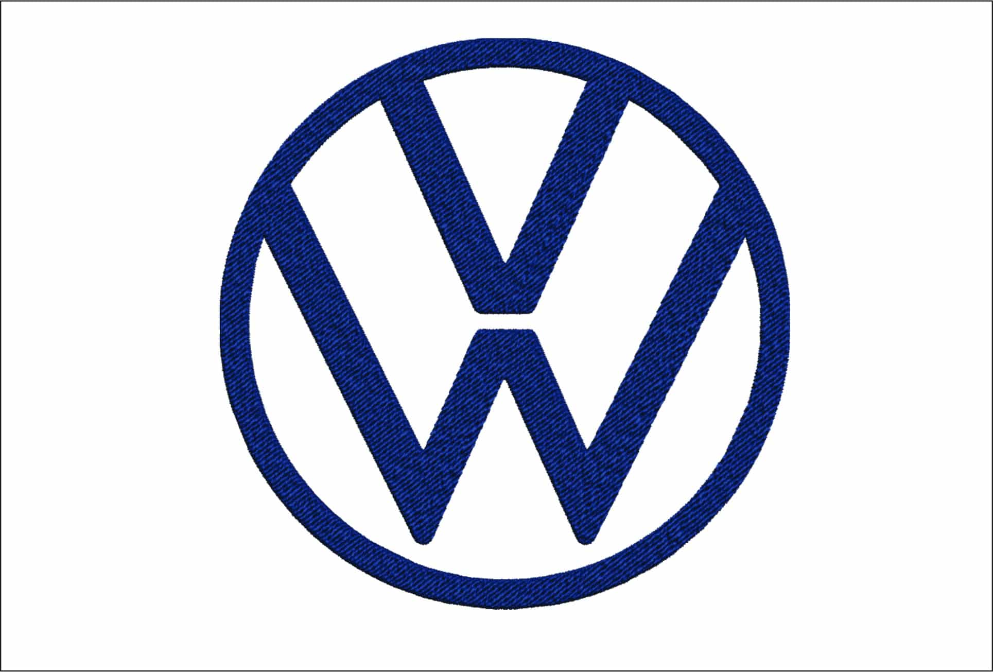 Volkswagen Car Logo embroidery design - VW group design machine pattern Car Auto Company embroidery file instant download in a frame