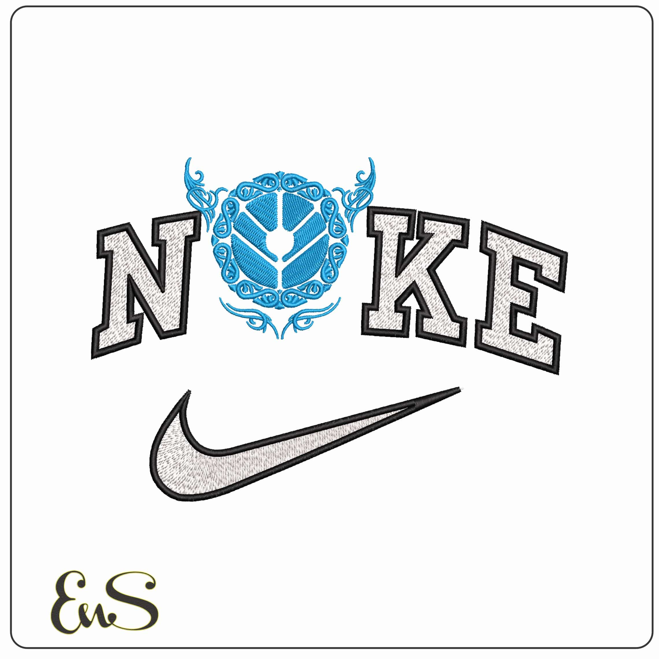 Nike Viking Shield Maiden TV Vikings - Elegant embroidery design file-instant download