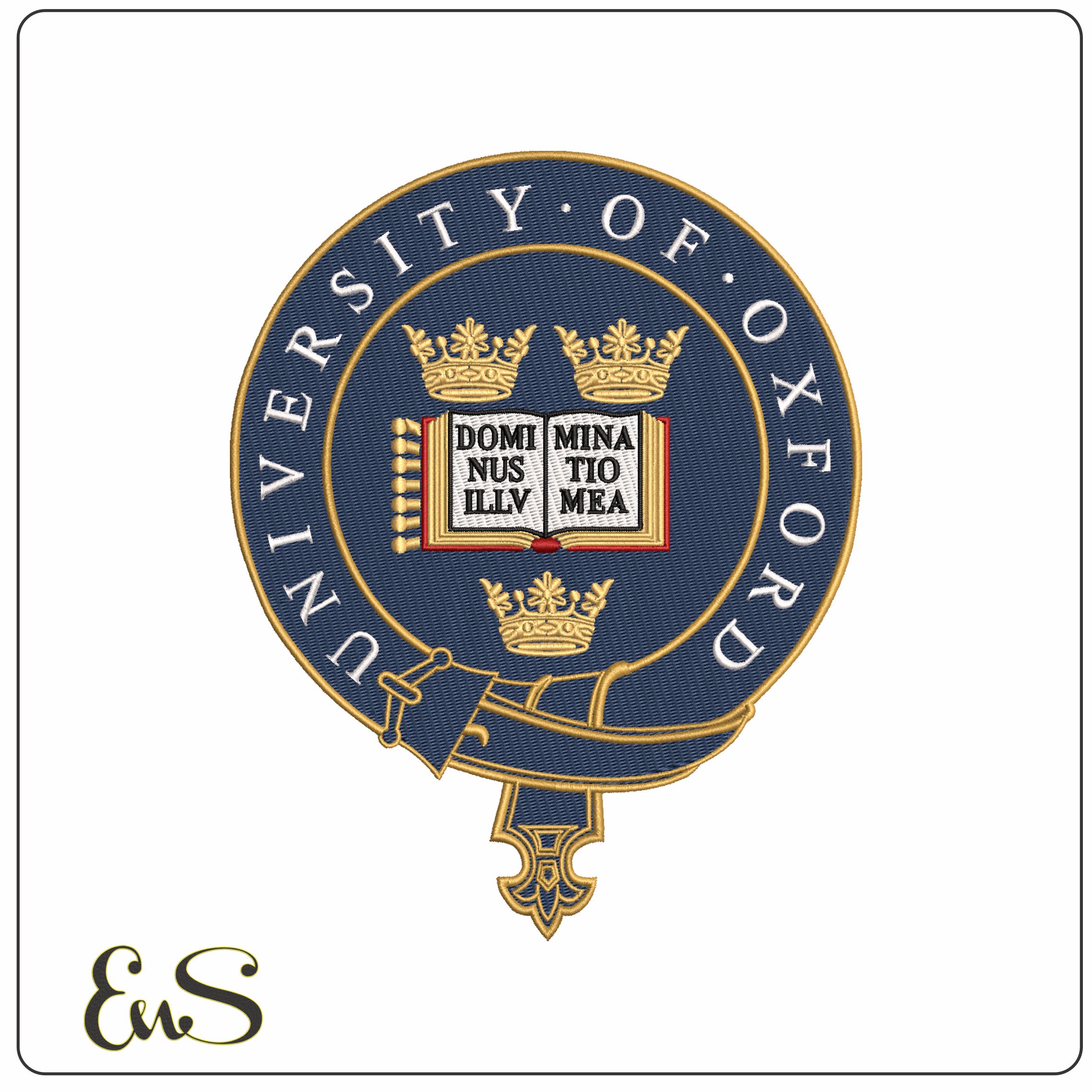 Oxford University Emblem - Elegant embroidery design file-instant download