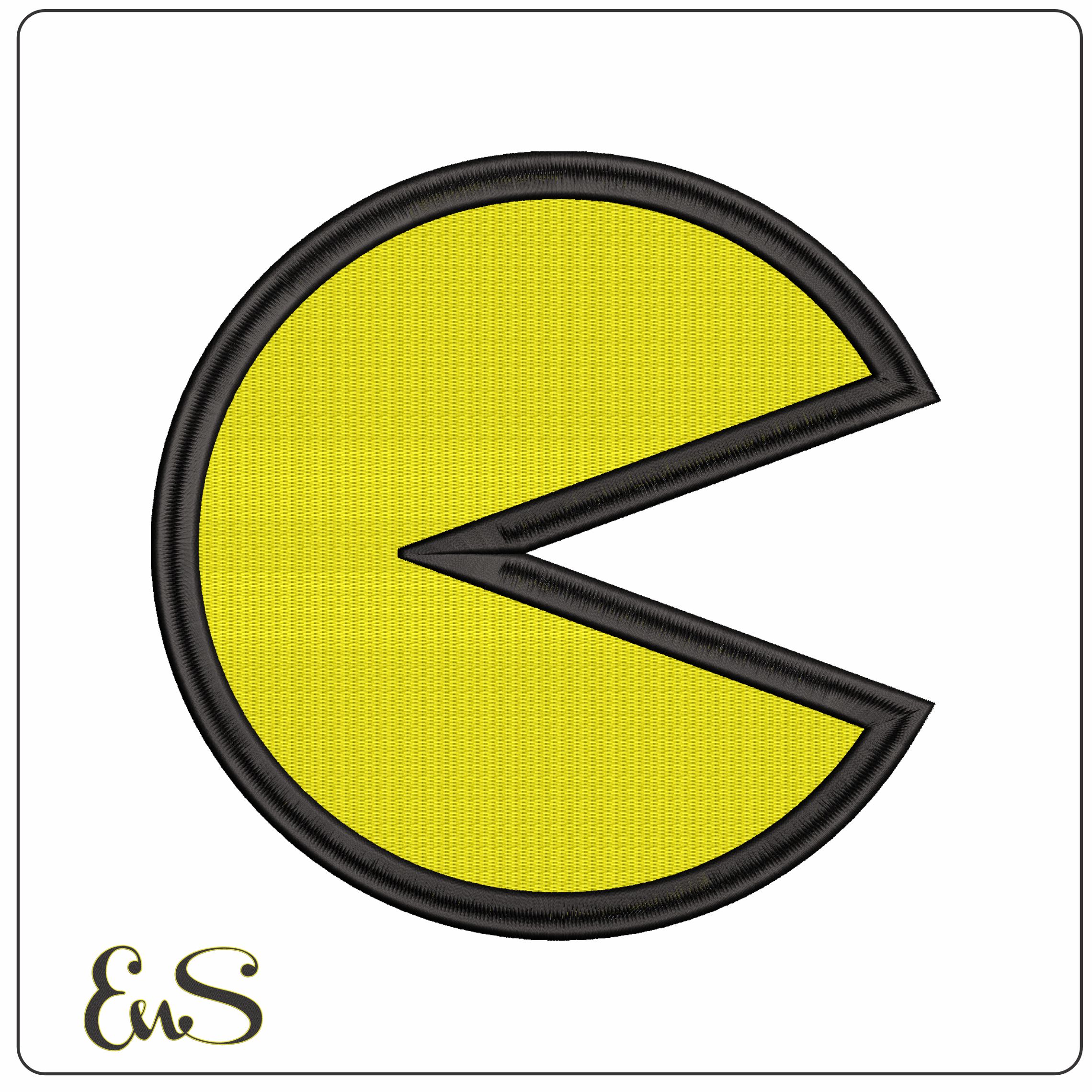 Pac Man   - Elegant embroidery design file-instant download
