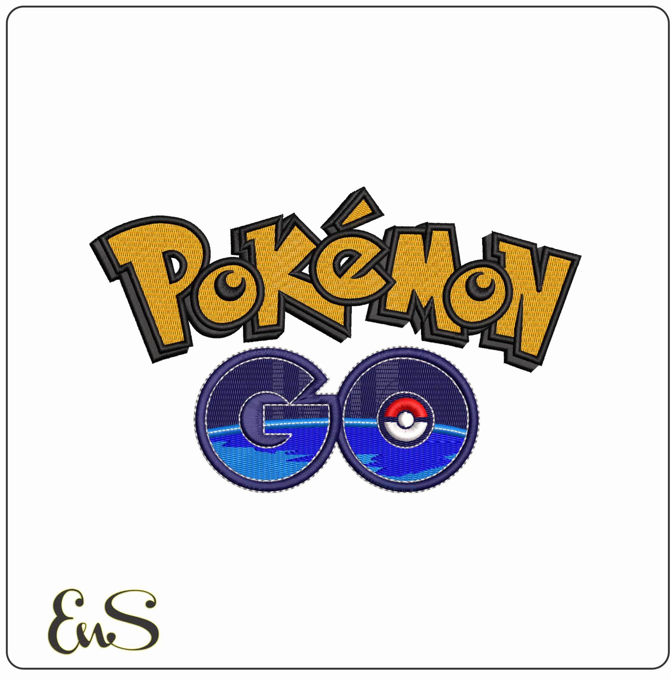 Pokemon GO Logo   - Elegant embroidery design file-instant download
