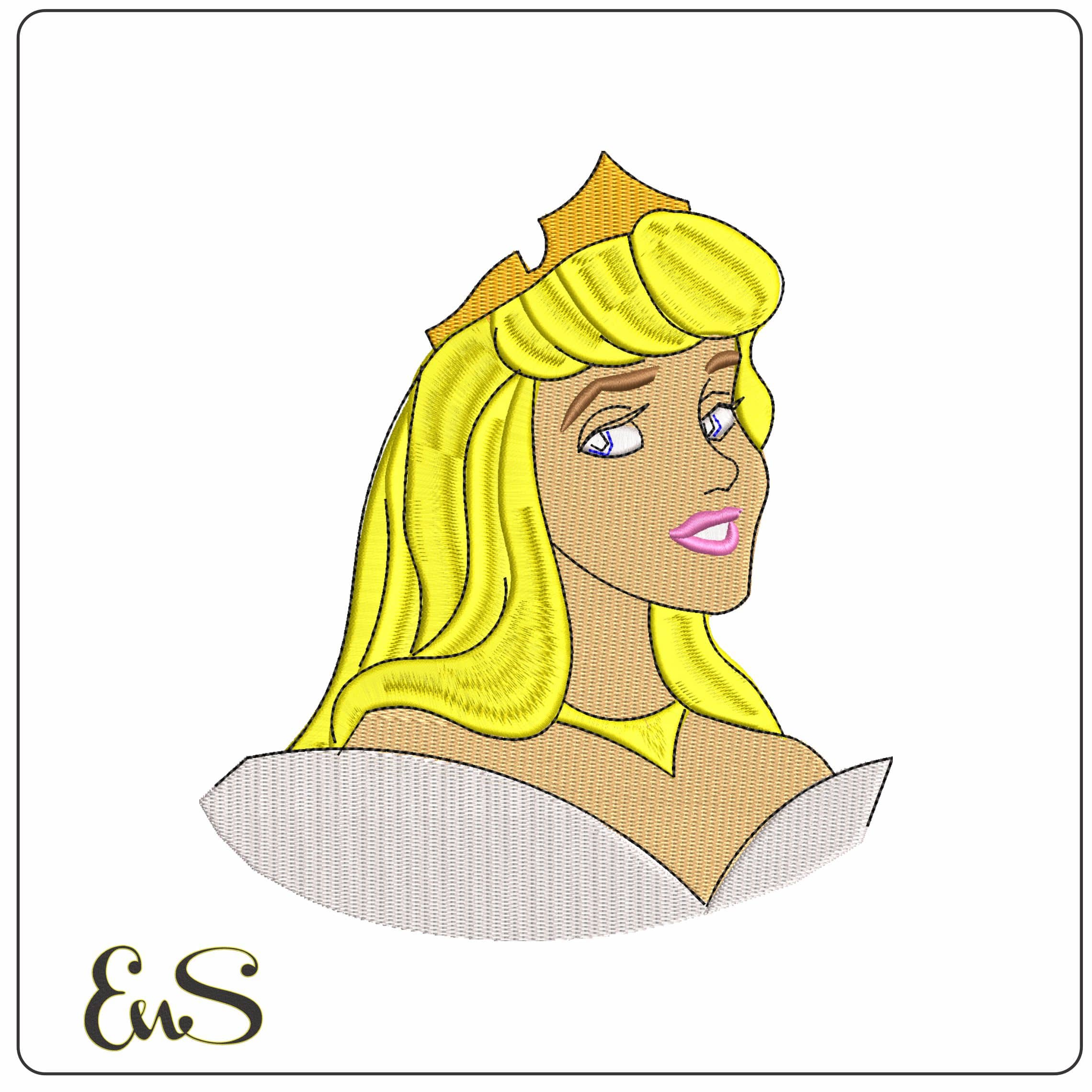 Princess Aurora Sleeping Beauty Disney   - Elegant embroidery design file-instant download