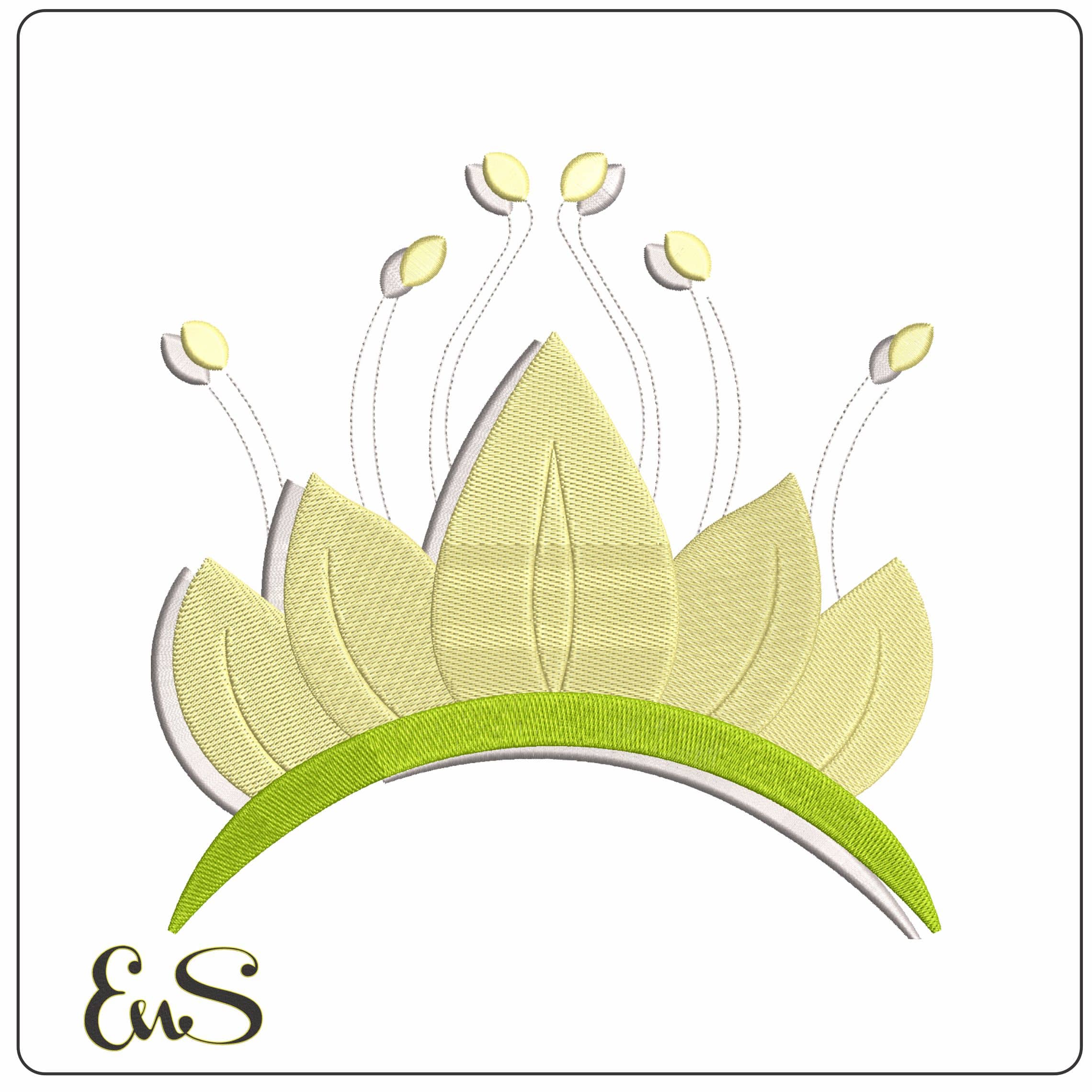 Princess Tinas Crown   - Elegant embroidery design file-instant download