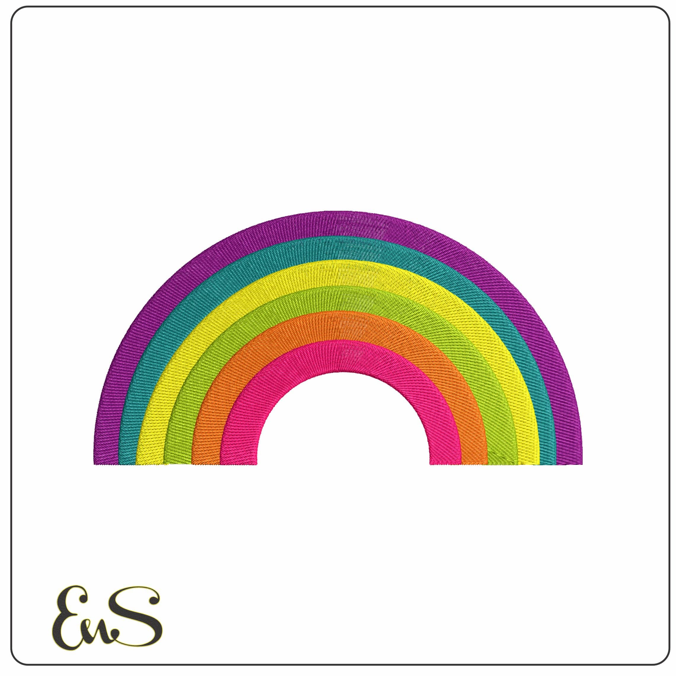 Rainbow   - Elegant embroidery design file-instant download