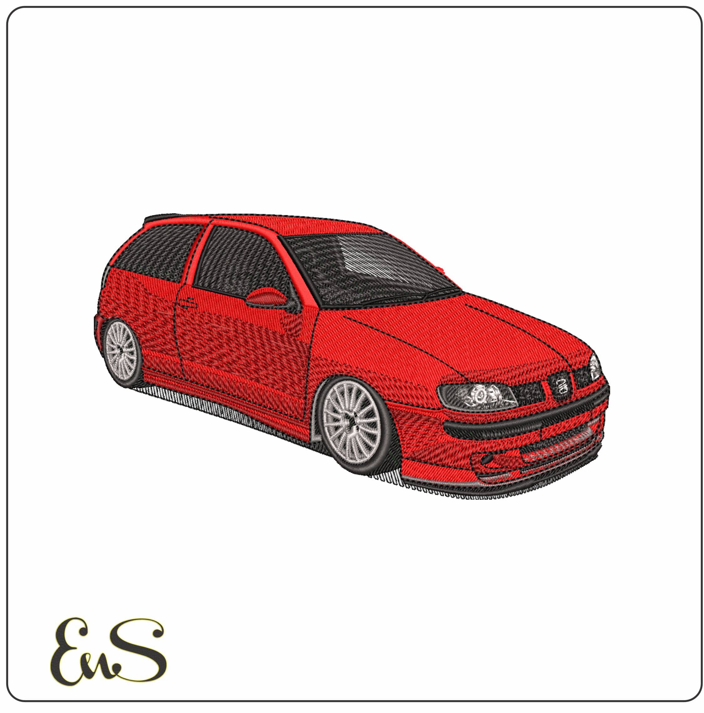 Seat Ibiza - Elegant embroidery design file-instant download