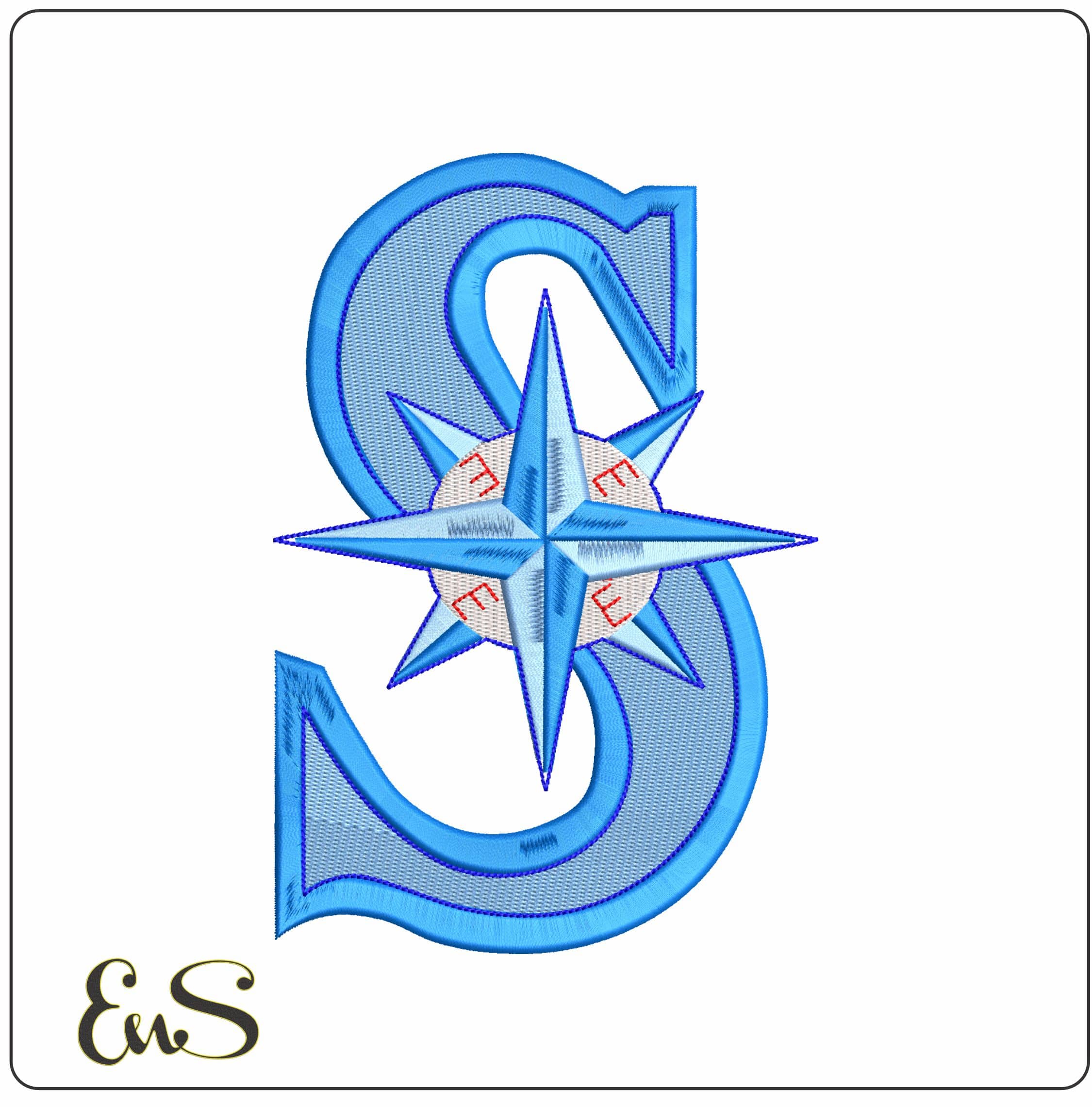 Seattle Mariners S MLB - Elegant embroidery design file-instant download