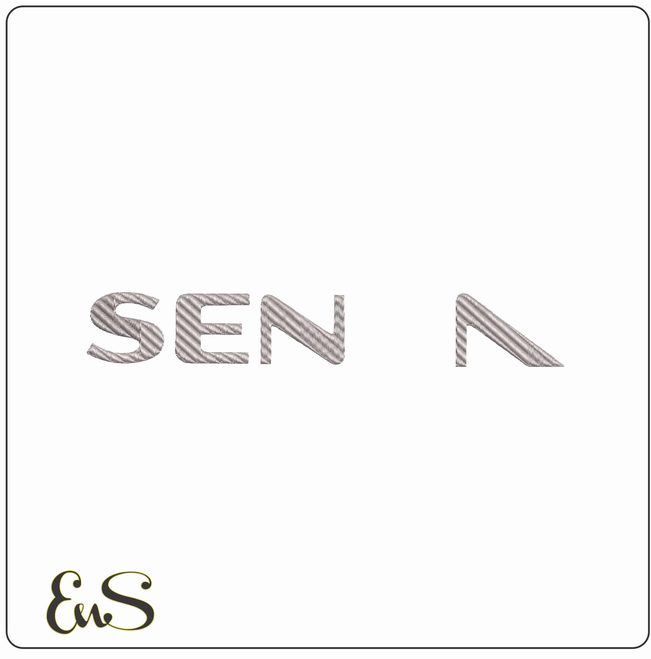 Senna Logo  - Elegant embroidery design file-instant download