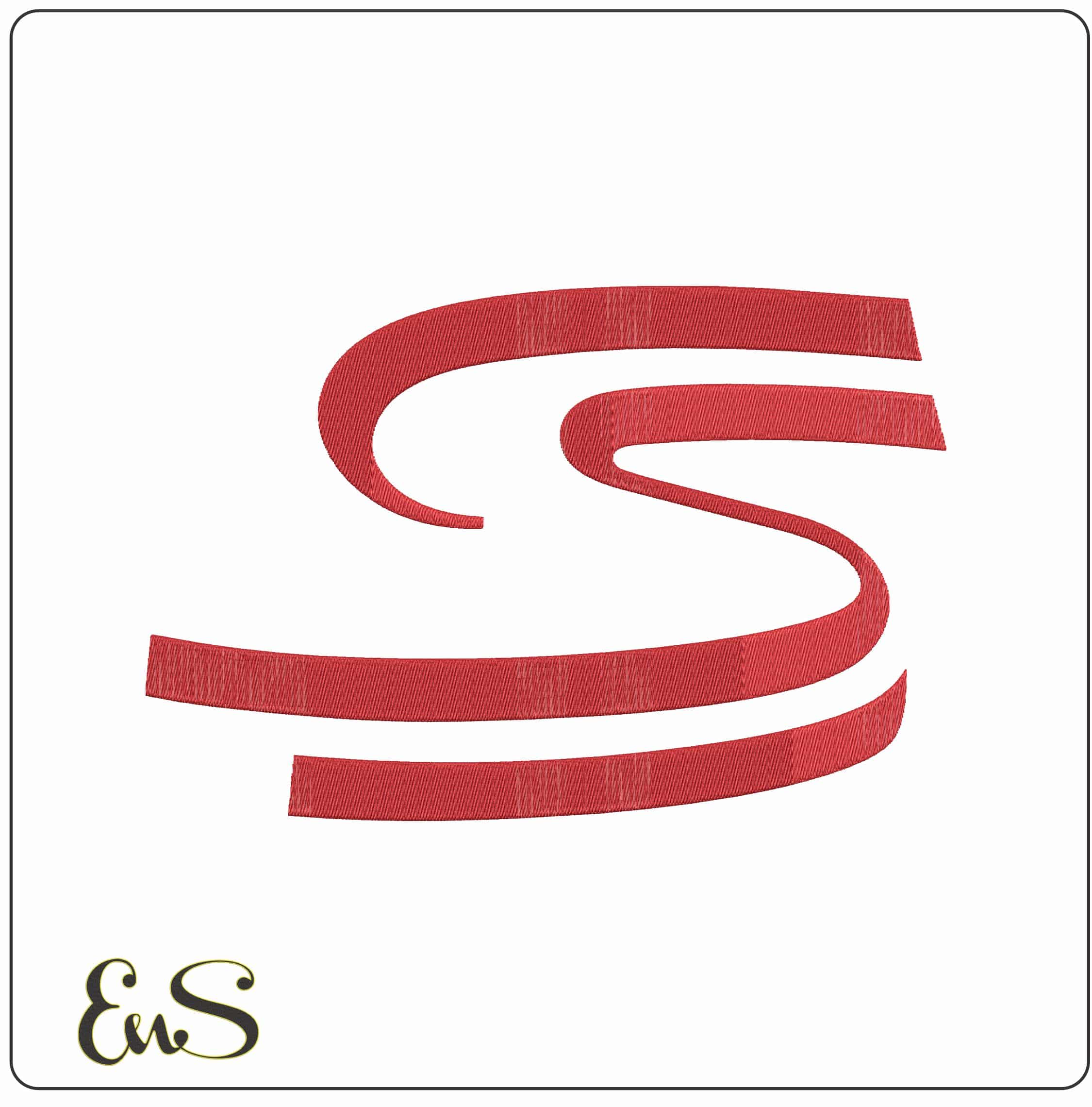 Senna S Logo  - Elegant embroidery design file-instant download