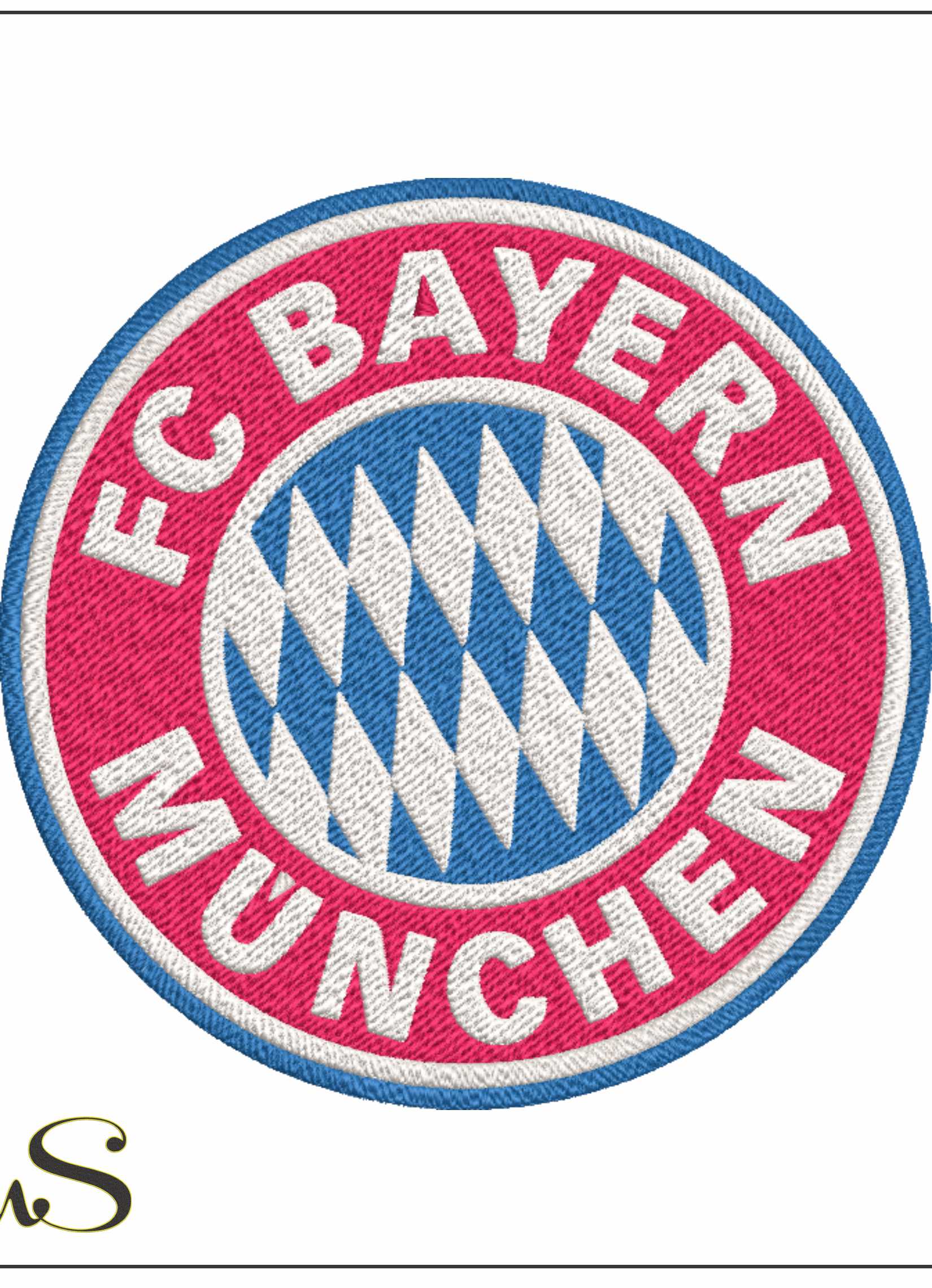 Bayern Munich embroidery design - Munich, Germany, Bundesliga design machine pattern embroidery file instant download in a frame