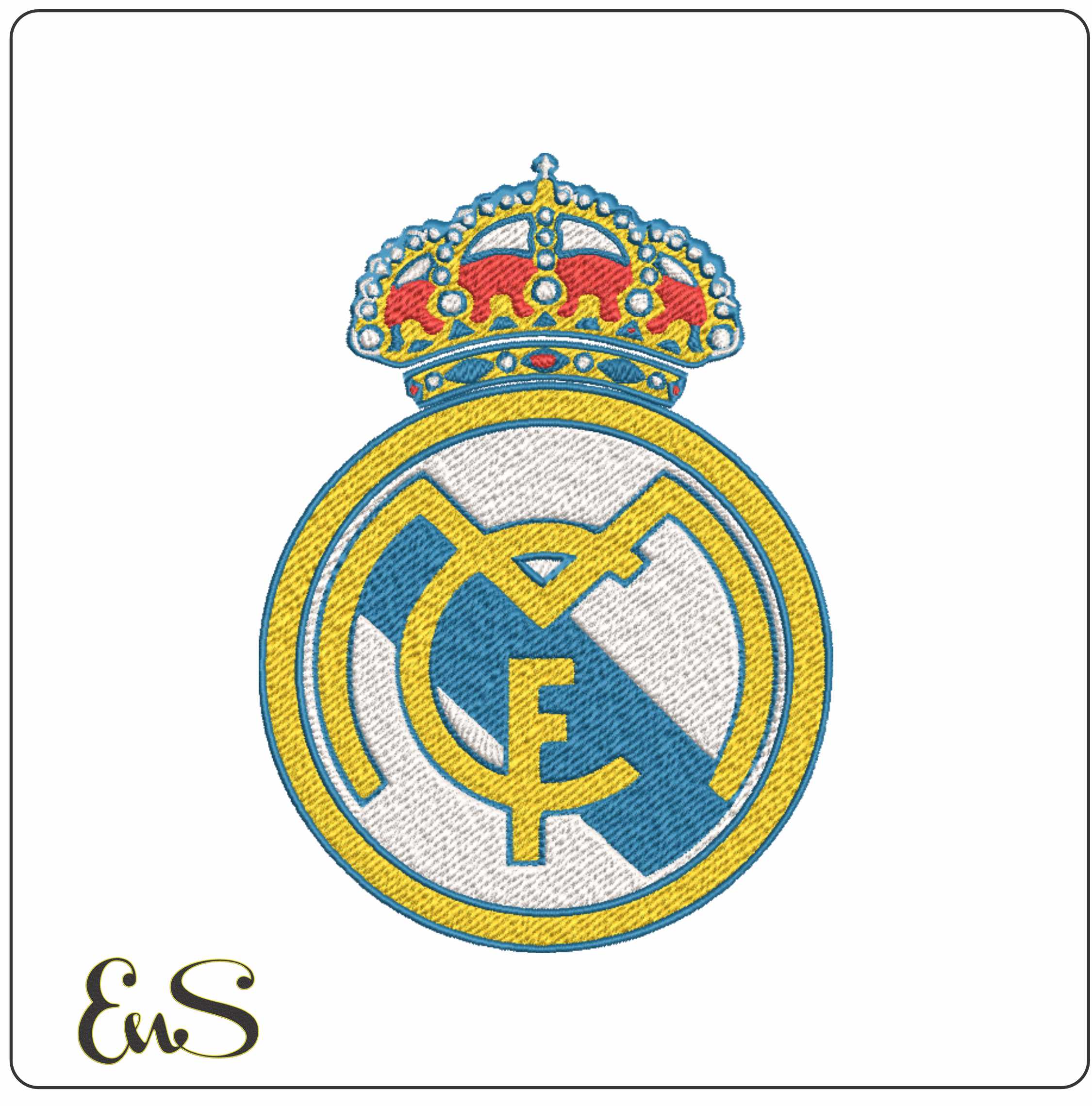 Real embroidery design - MFC Spain design machine pattern Sports Football embroidery file instant download in a frame