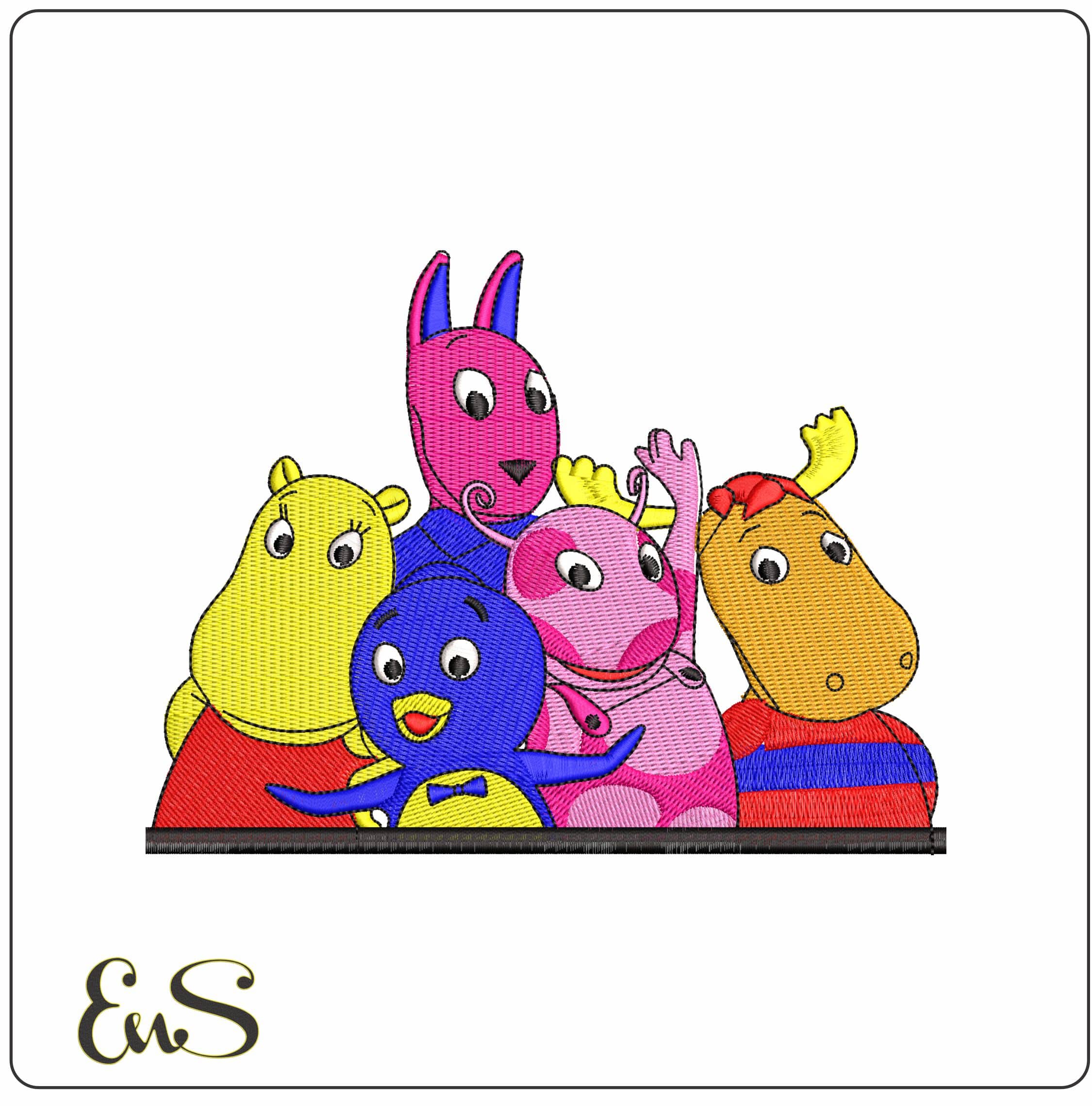 The Backyardigans Children Cartoon - Elegant embroidery design file-instant download