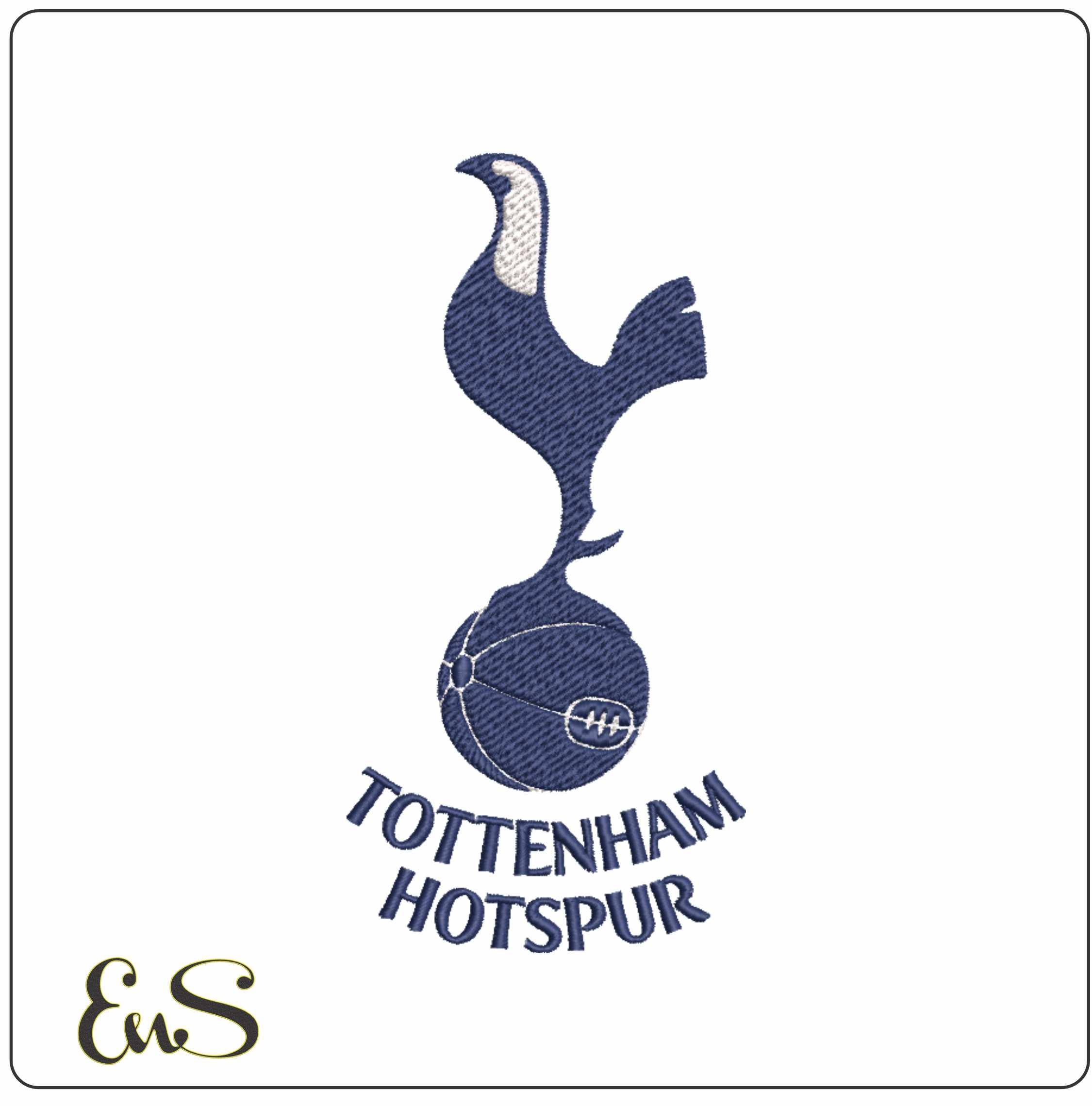 Spurs White Head embroidery design - Tottenham design machine pattern Baby toddler embroidery file instant download in a frame