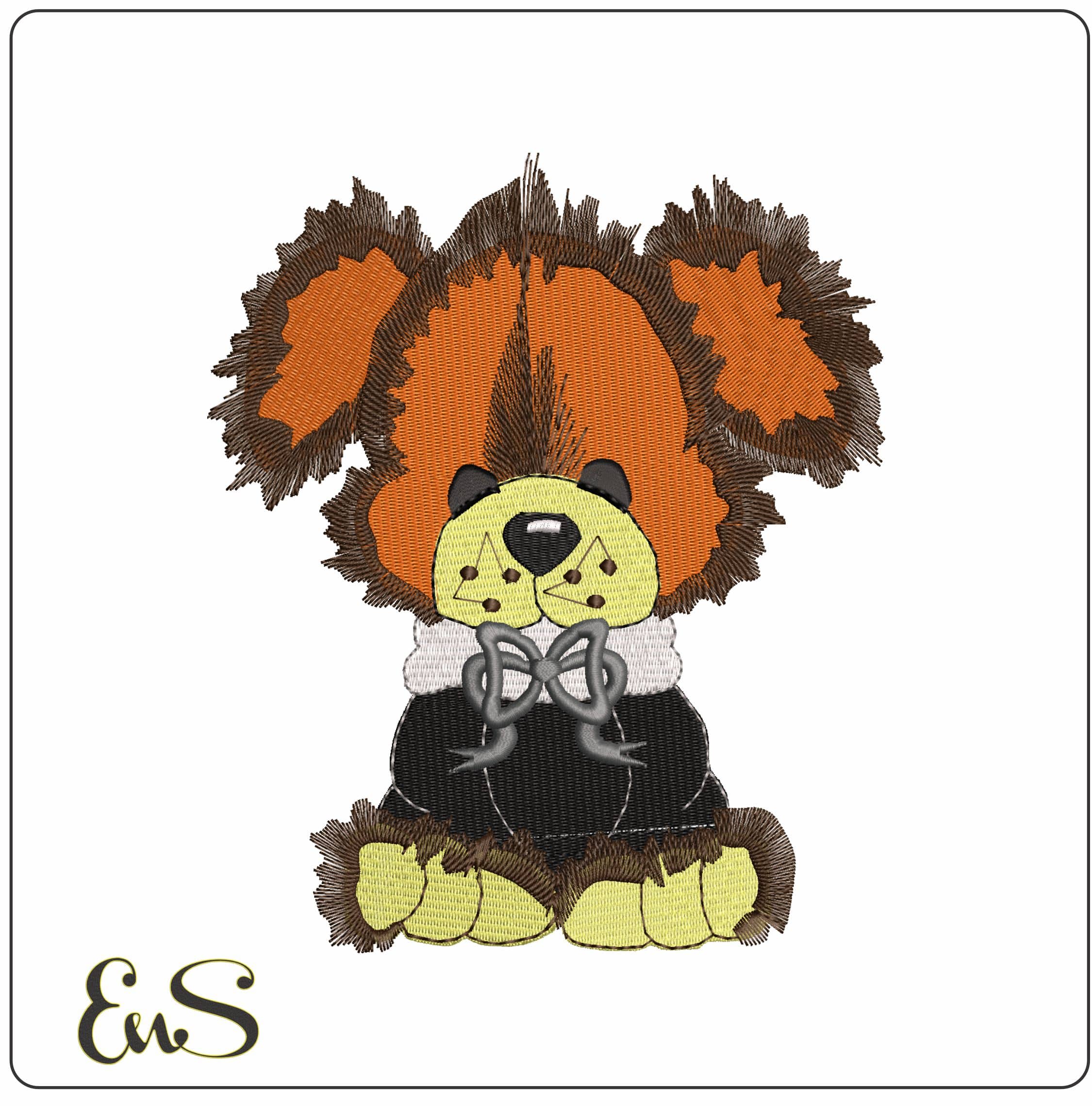 Tux Dog   - Elegant embroidery design file-instant download