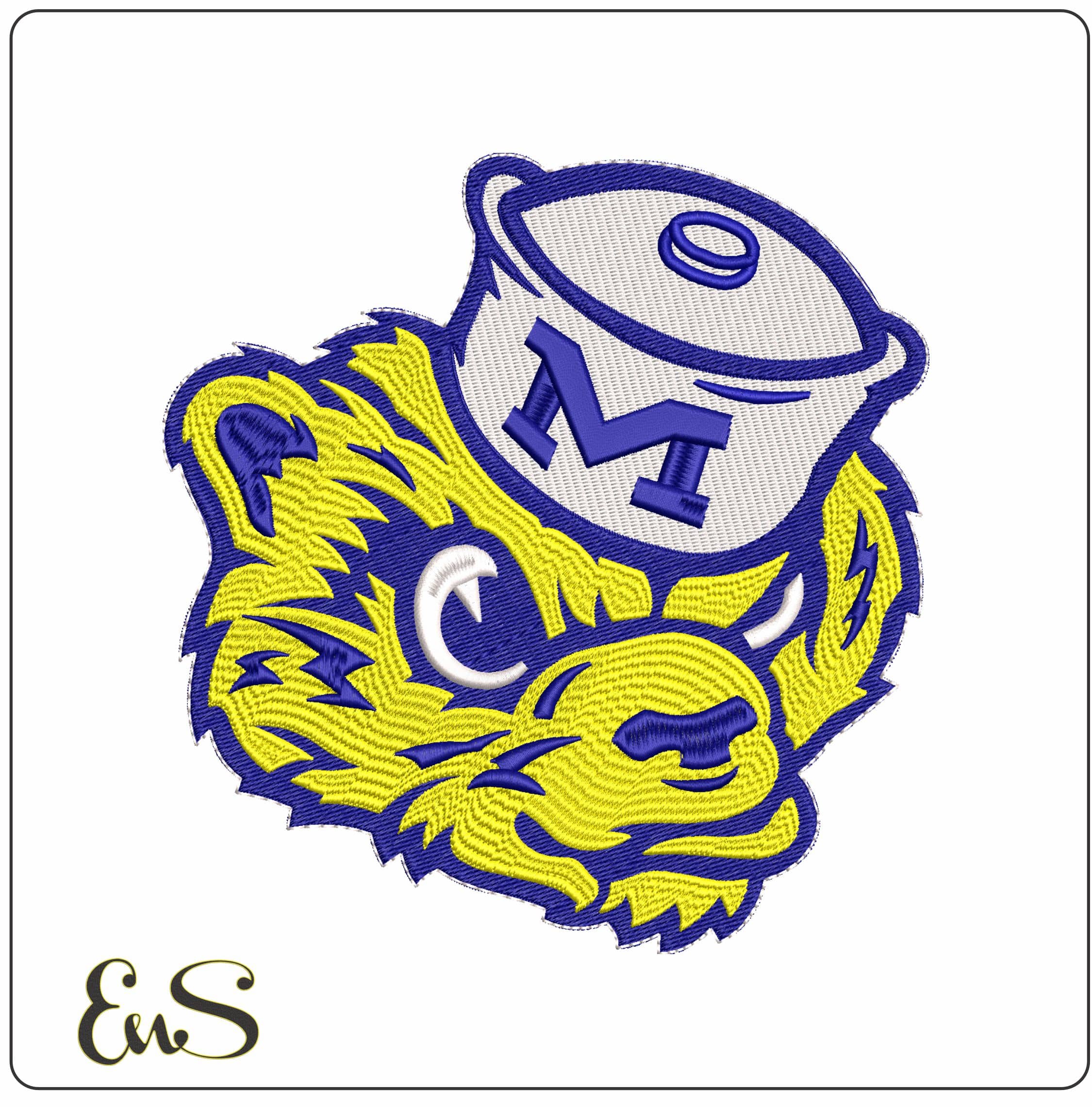 University of Michigan Wolverines College - Elegant embroidery design file-instant download