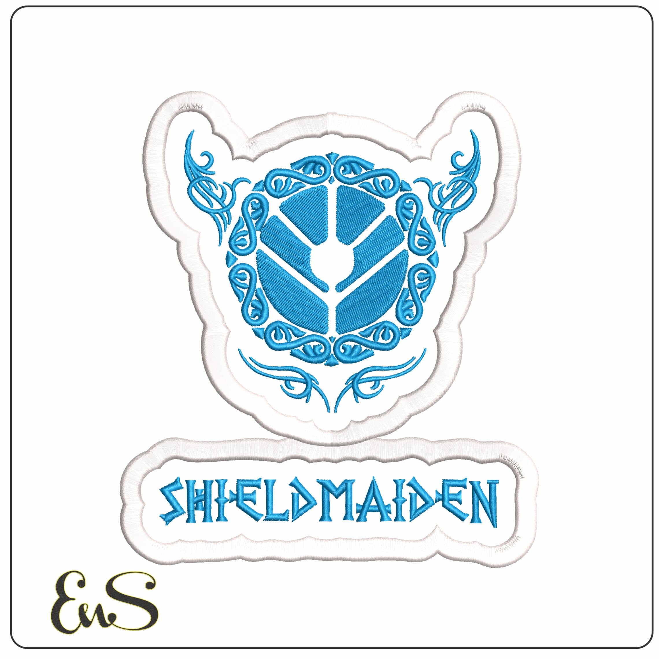 Viking Shield Maiden TV Vikings - Elegant embroidery design file-instant download