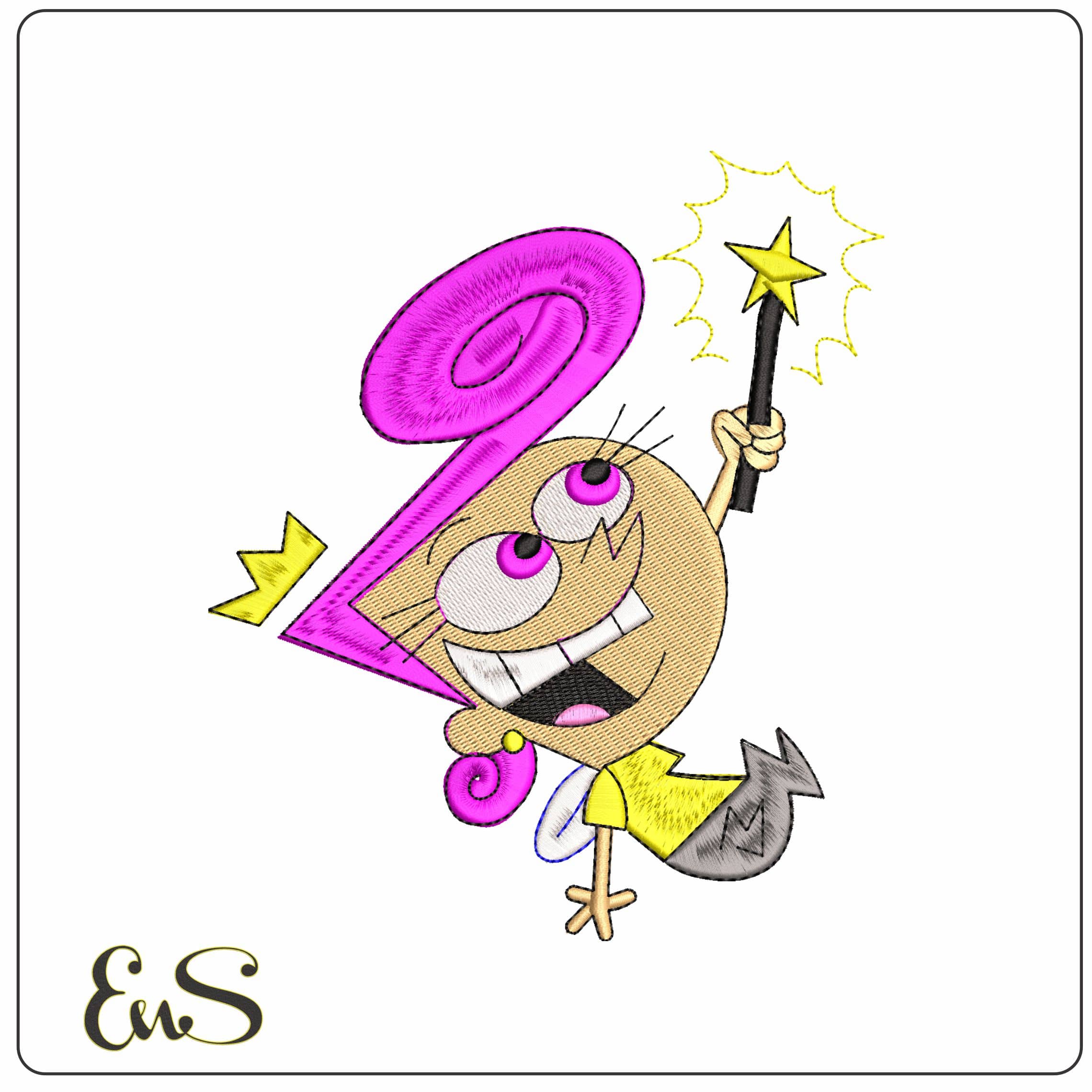 Wanda The Oddparents - Elegant embroidery design file-instant download
