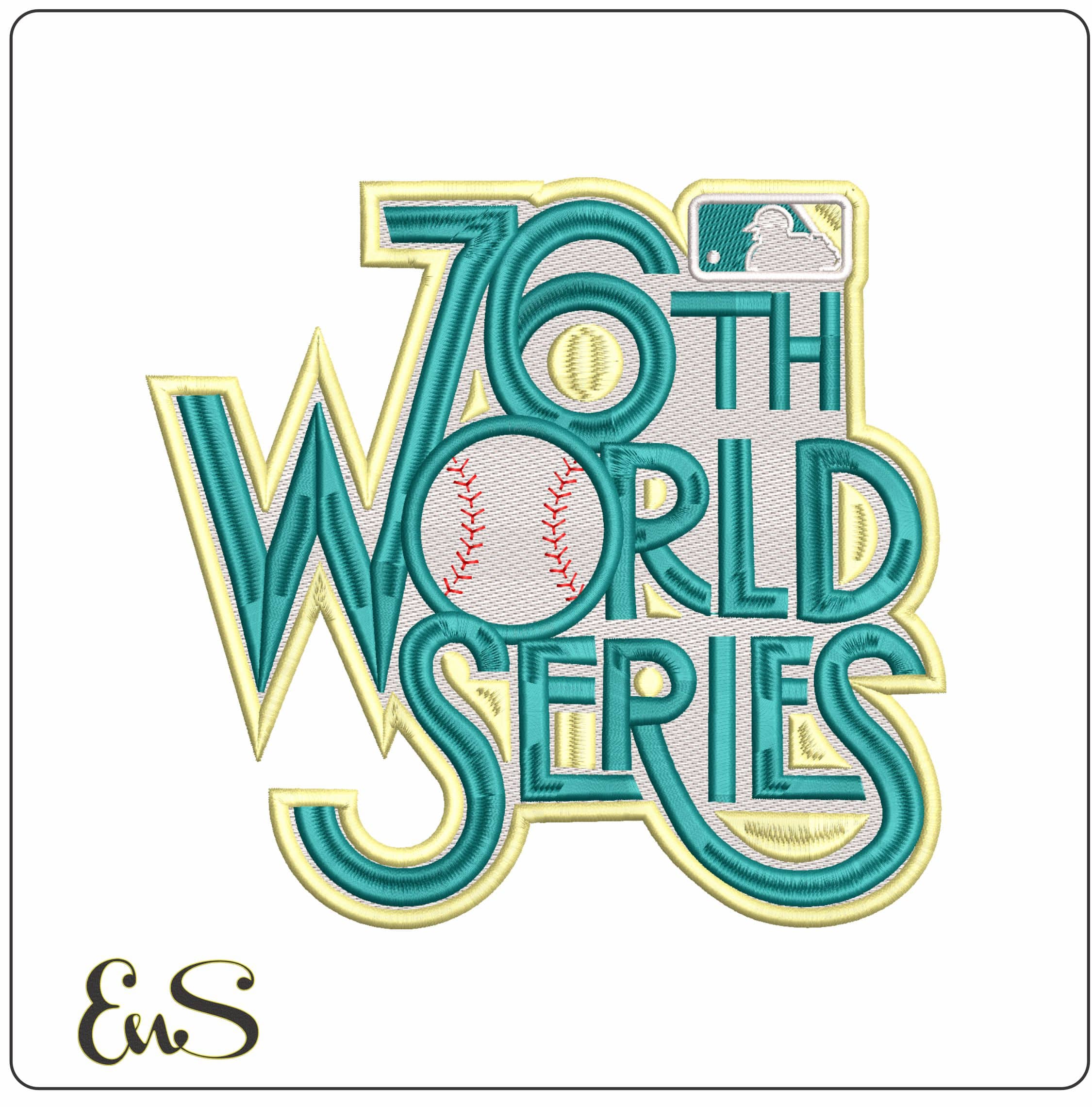 WORLD SERIES 76TH  - Elegant embroidery design file-instant download