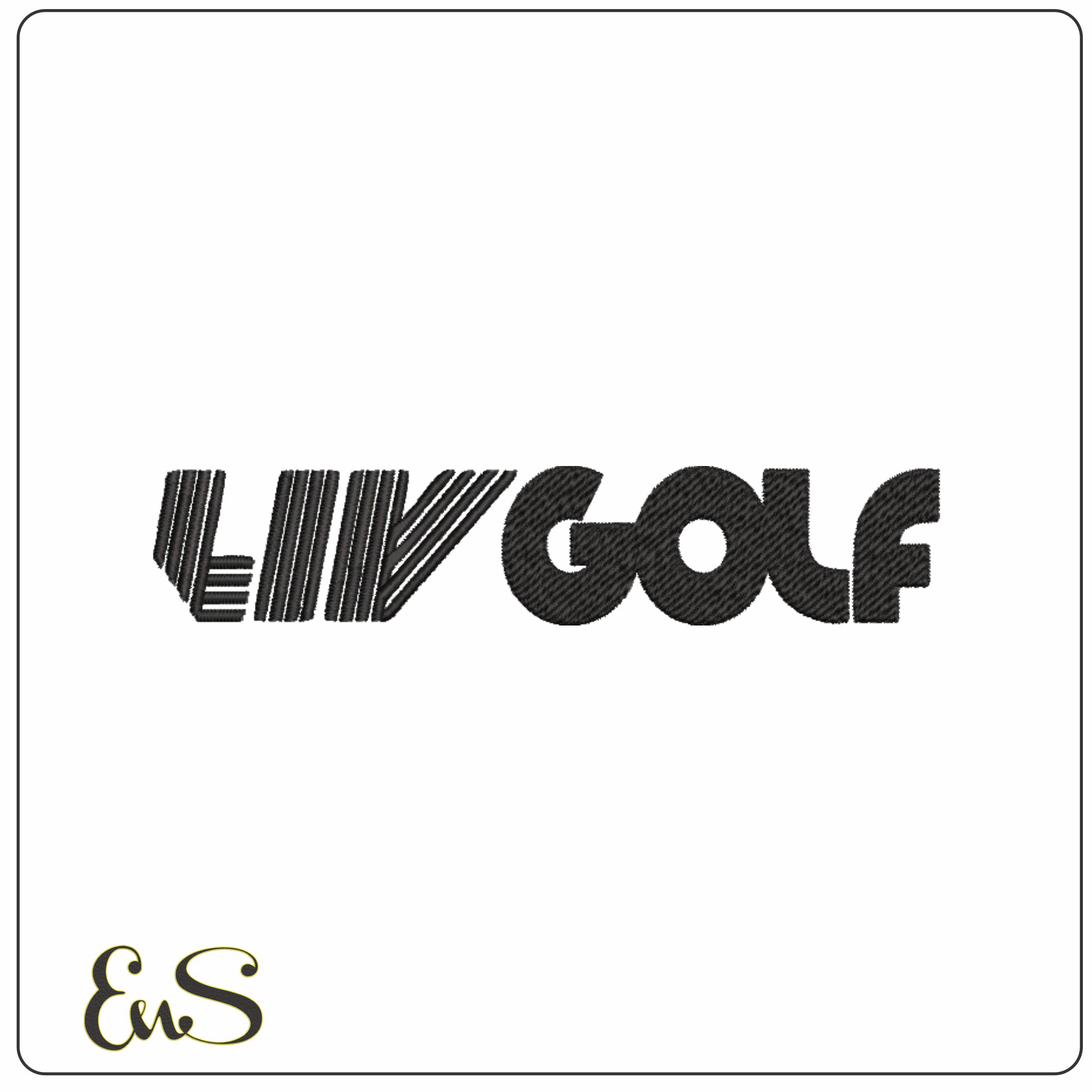 LIV Golf embroidery design - Golf League Logo design machine pattern Sports embroidery file instant download in a frame