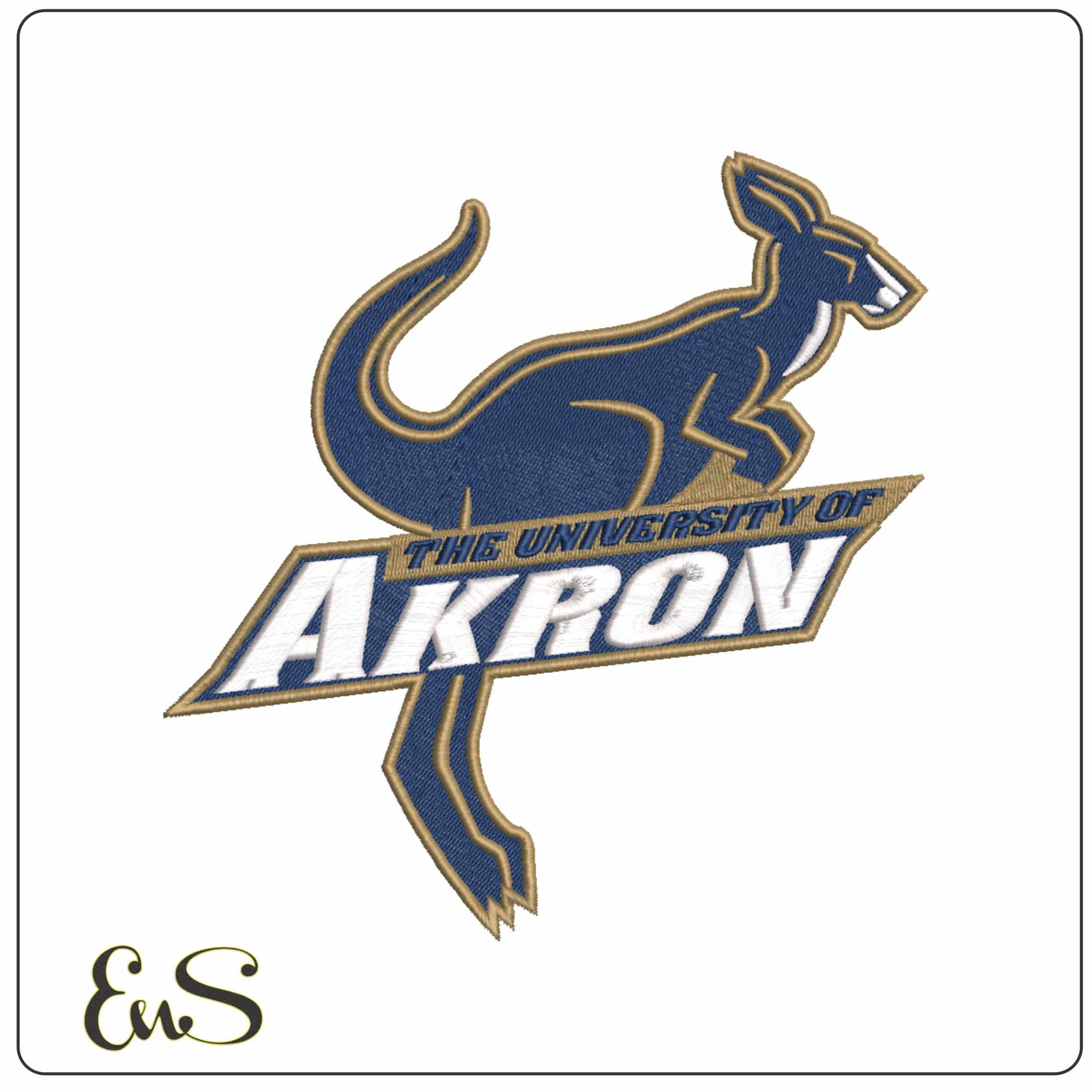 Akron Zip 2002 to 2008 University of Akron - Elegant embroidery design file-instant download