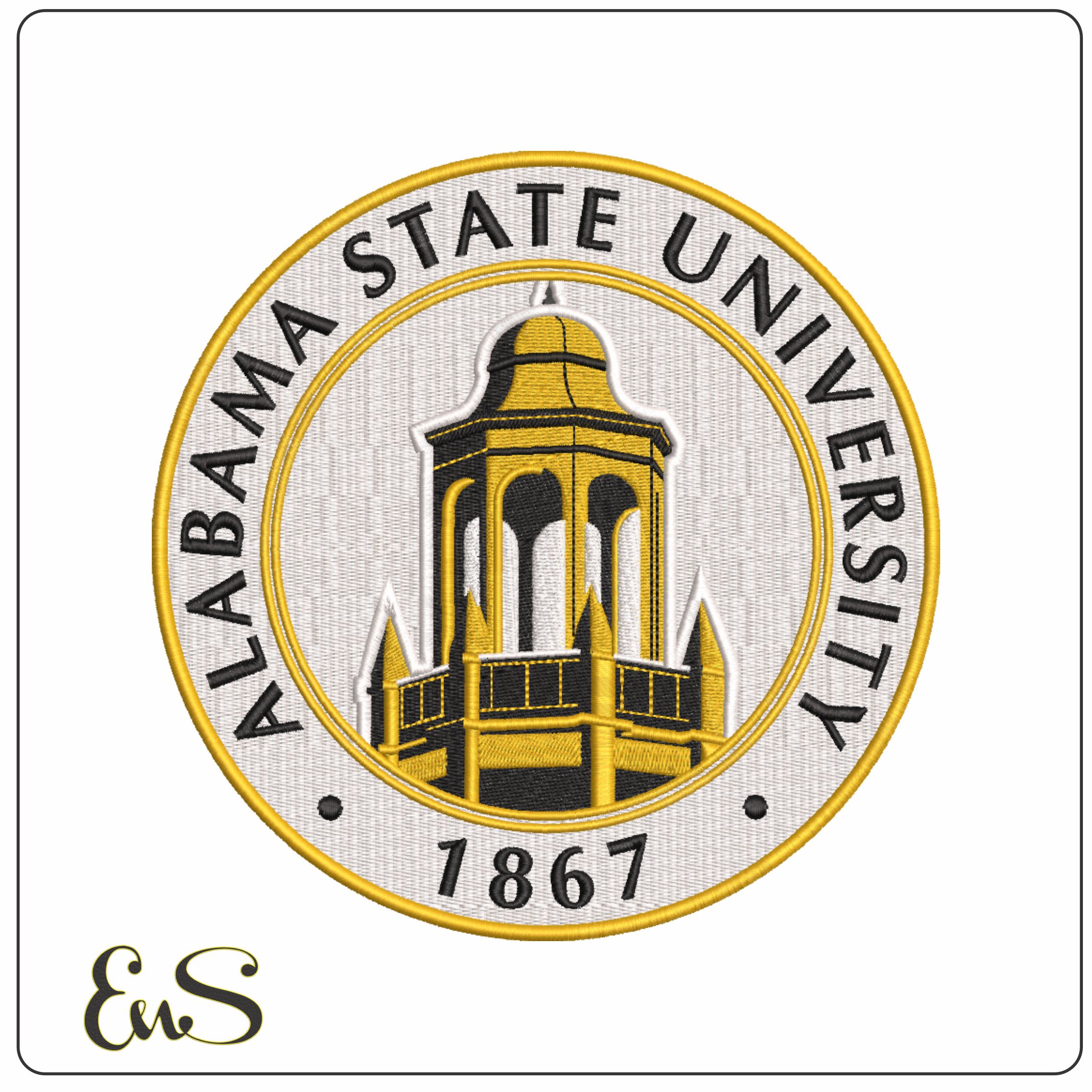 Alabama State Hornets emblem Alabama State University - Elegant embroidery design file-instant download