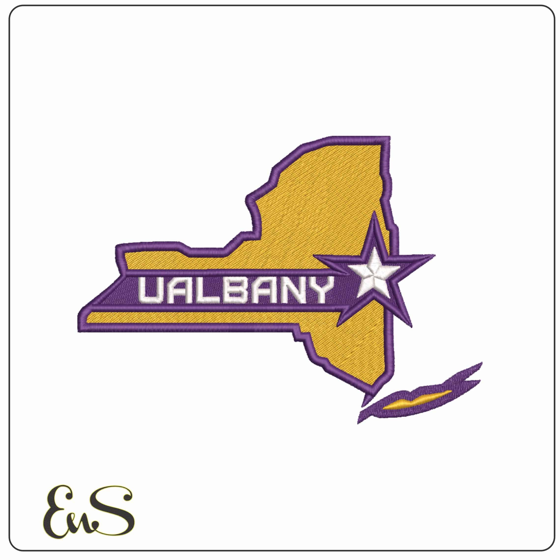 Albany Great Danes Map University at Albany College - Elegant embroidery design file-instant download