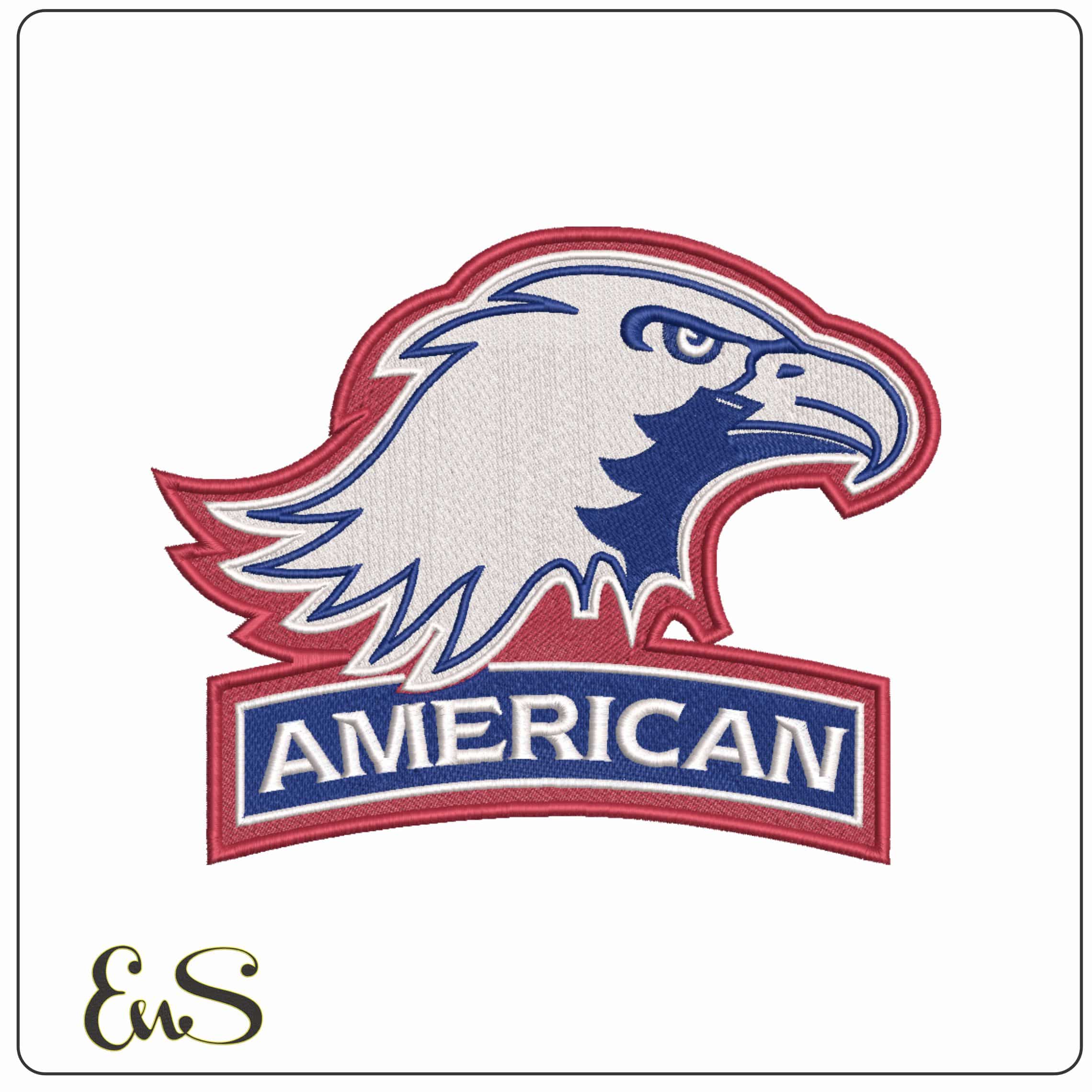 American Eagles Alternative American University College - Elegant embroidery design file-instant download