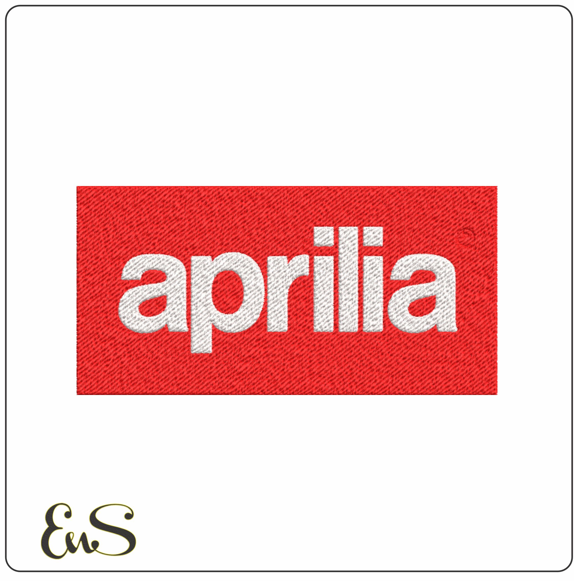 Aprillia Motorbike Logo embroidery design - Fiat group design machine pattern Bike Company embroidery file instant download in a frame