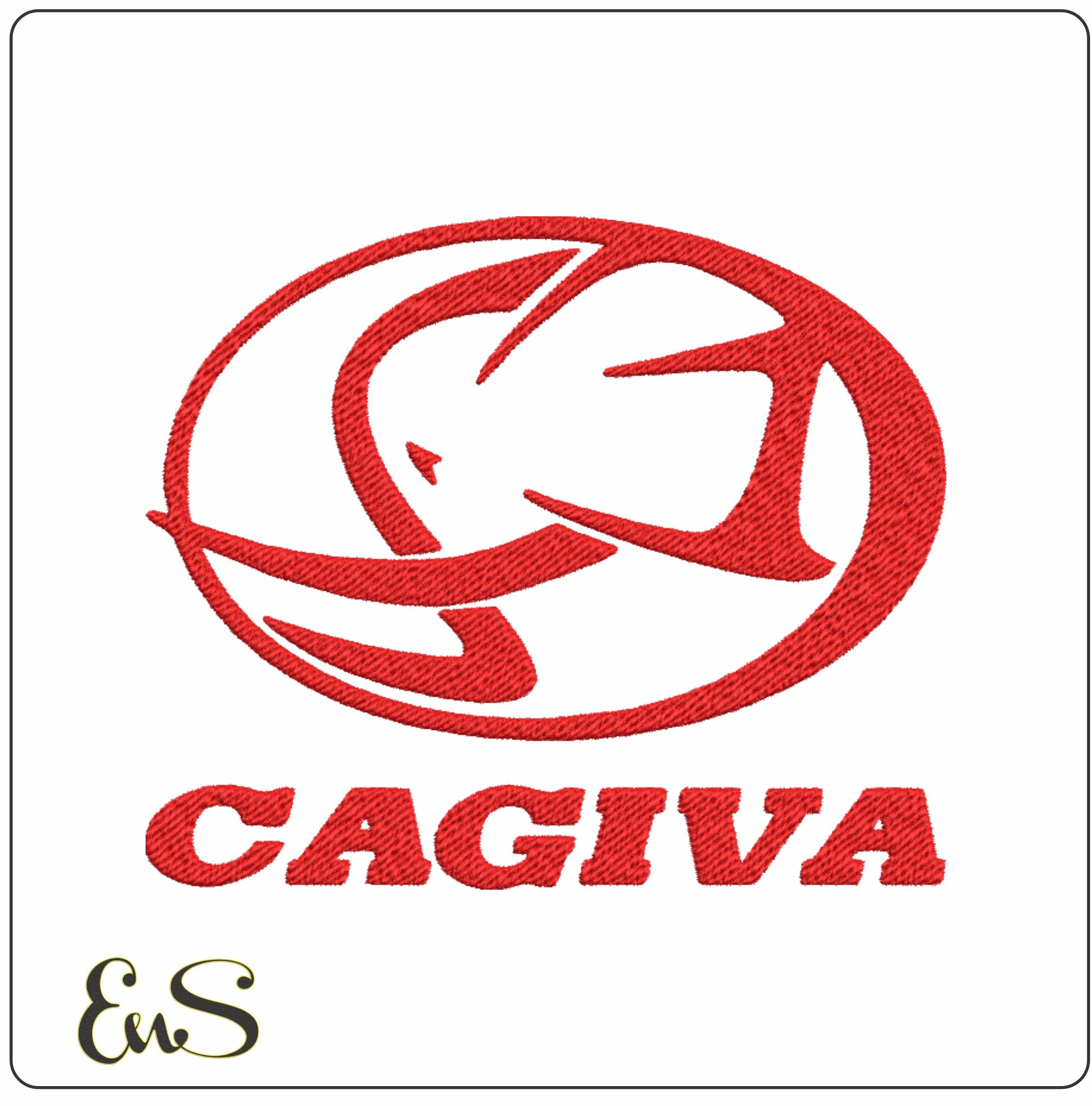 Cagiva Motorbike Logo embroidery design - Spanish group design machine pattern Bike Company embroidery file instant download in a frame