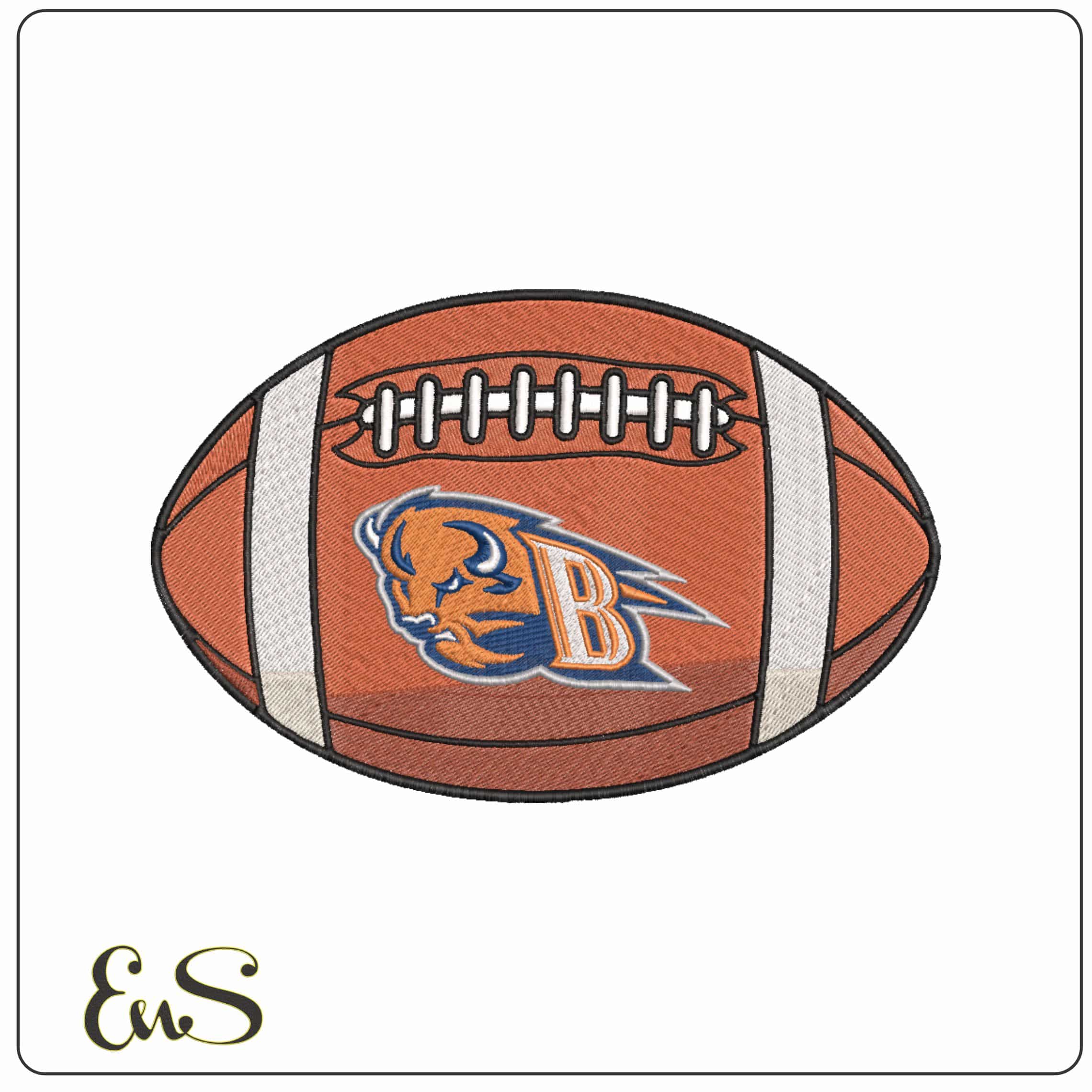 American Football Bucknell Bison B University - Elegant embroidery design file-instant download