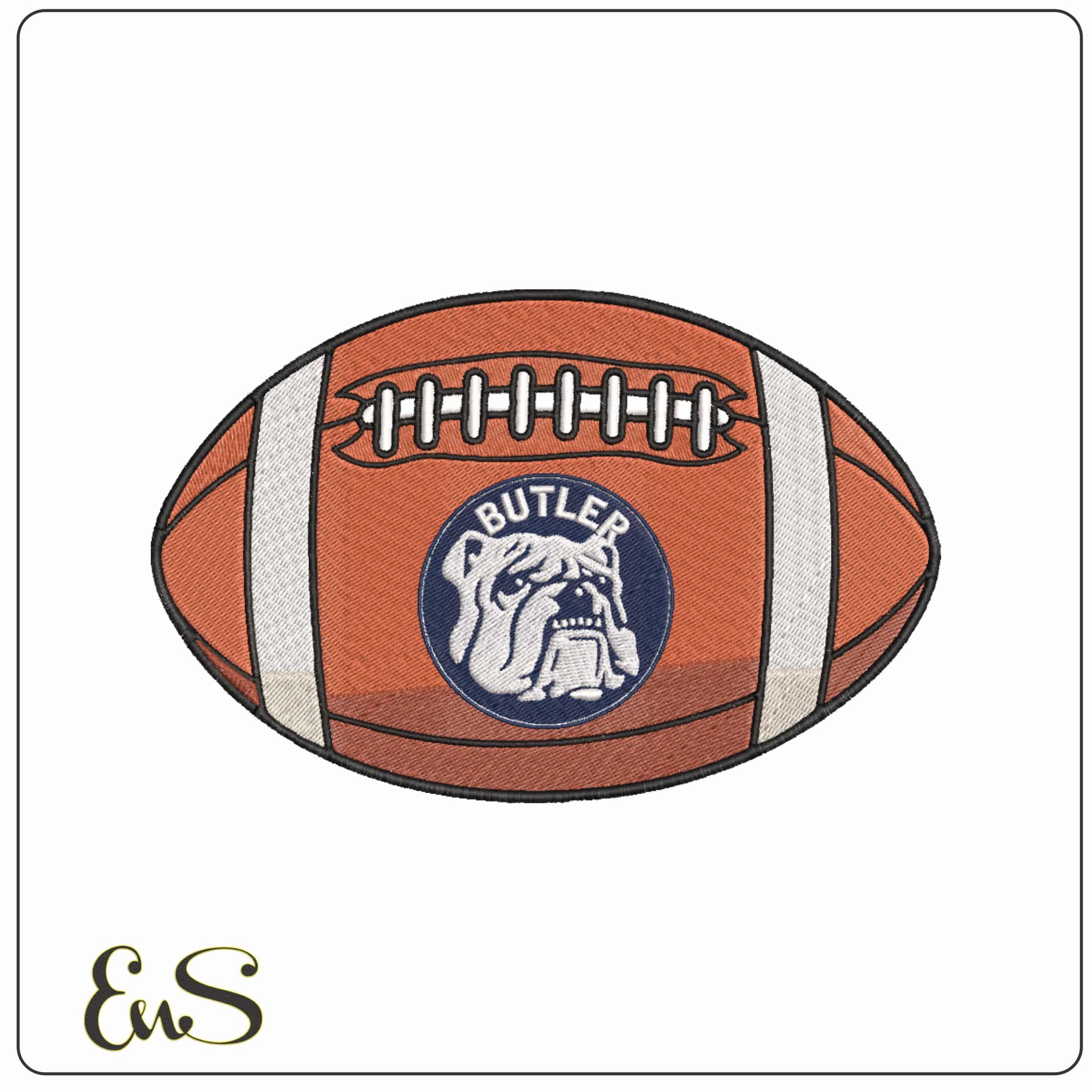 American Football Butler Bulldogs 1969 to 1985 University - Elegant embroidery design file-instant download