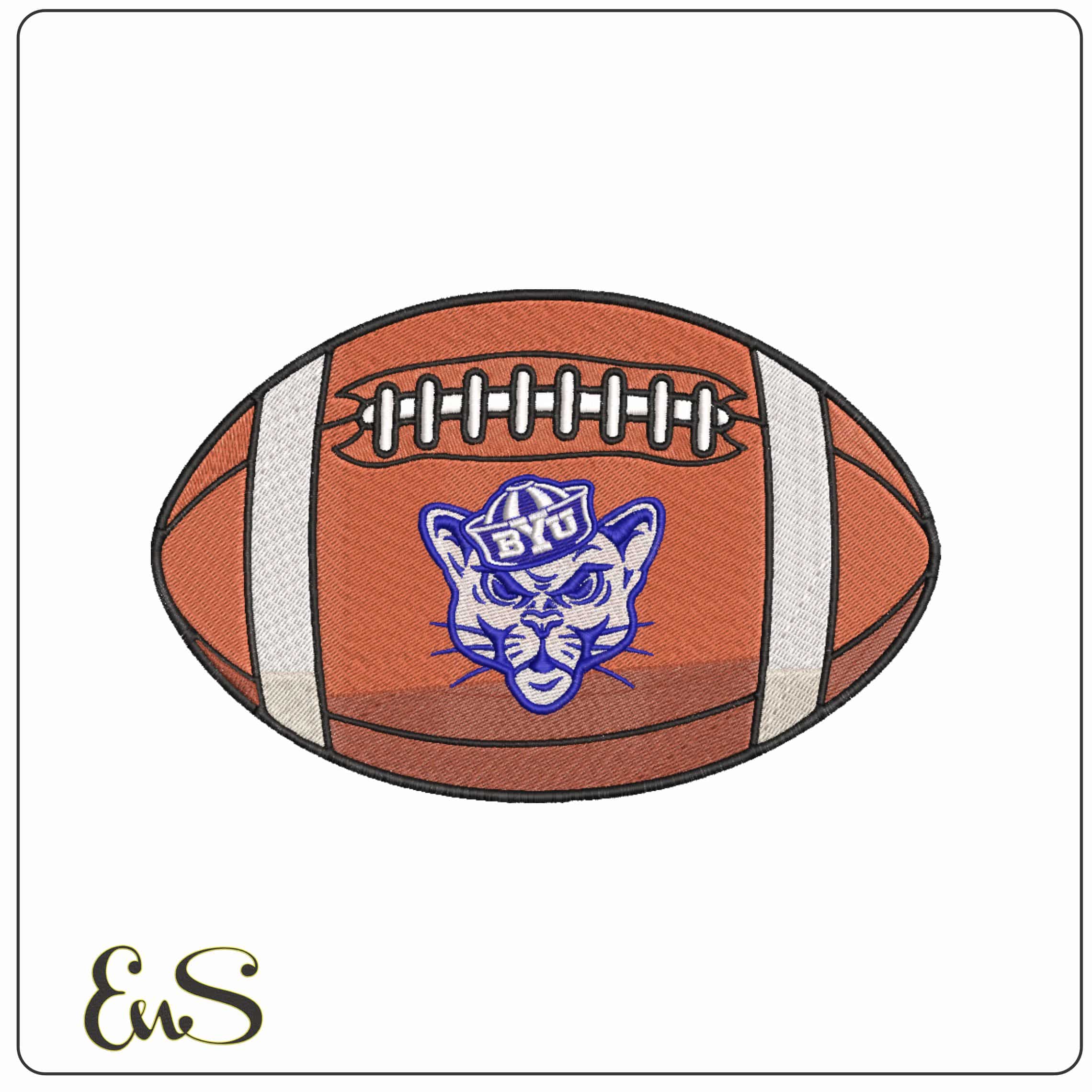 American Football BYU Cougars Alternative University   - Elegant embroidery design file-instant download